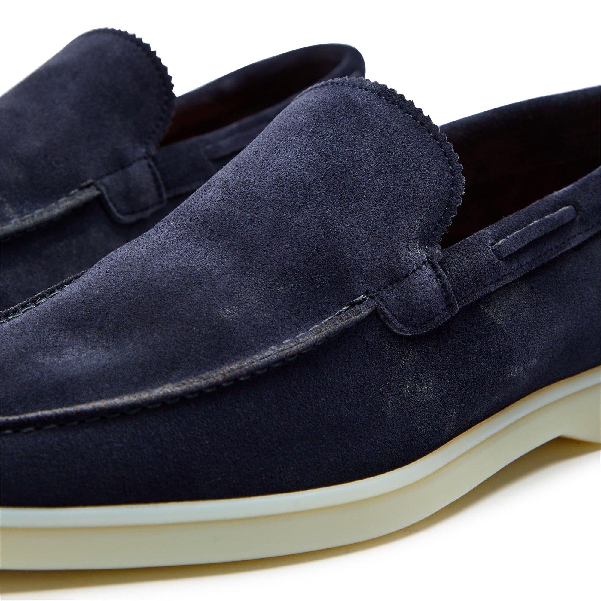 NAVY - Aurelien - Men's Yacht Suede Loafers - 4