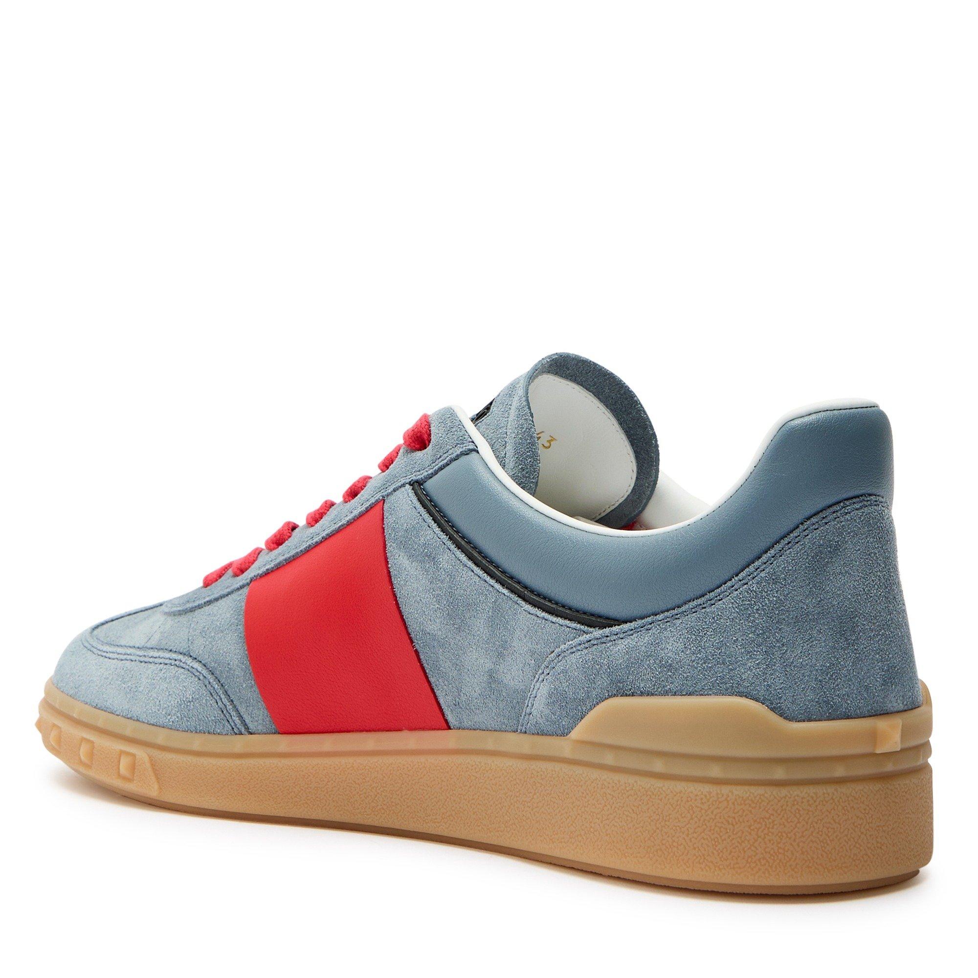 GREY AND OTHER - Valentino - Men's Upvillage Suede Low-Top Trainers - 2