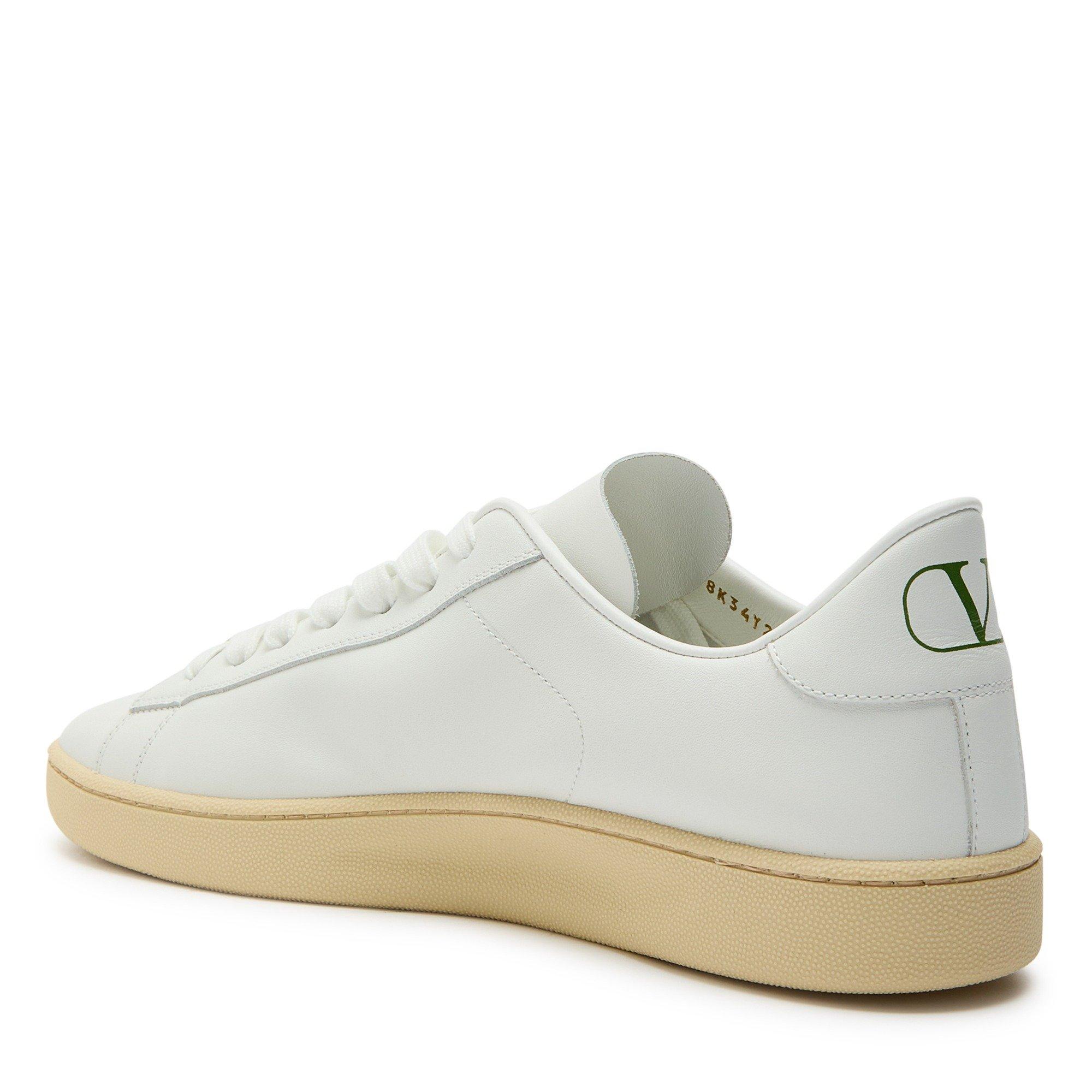 WHITE - Valentino - Men's Royco Leather Low-Top Trainers - 2