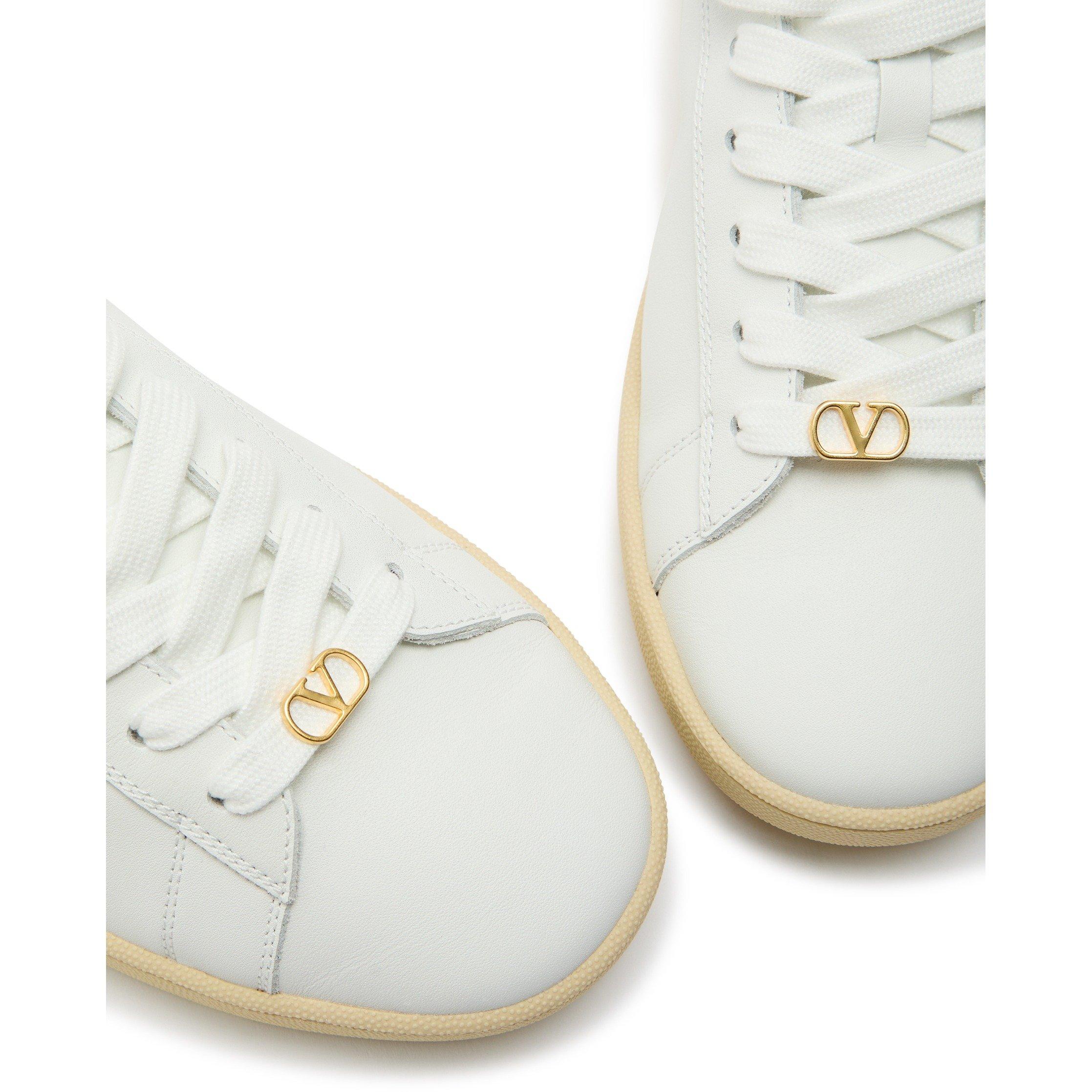 WHITE - Valentino - Men's Royco Leather Low-Top Trainers - 4