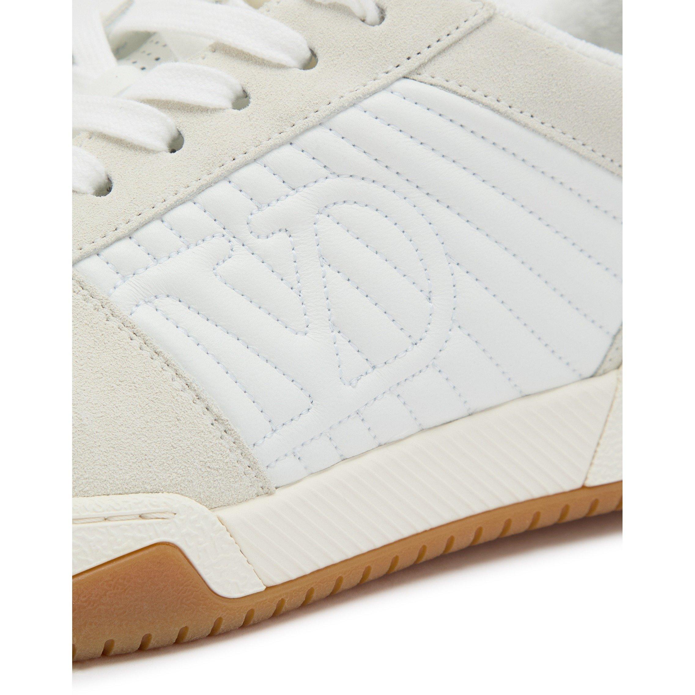 WHITE - Valentino - Men's Suede Low-Top Trainers - 4