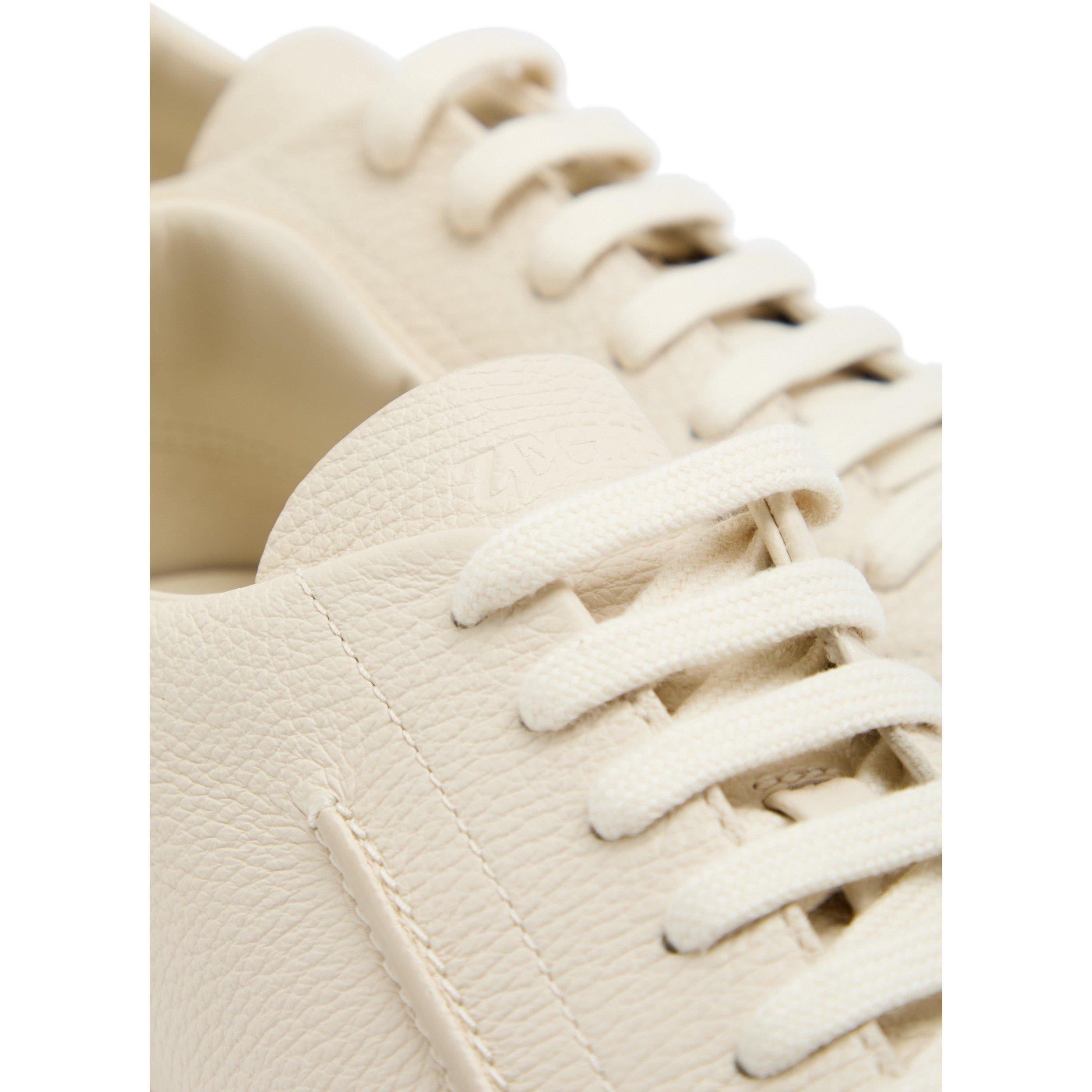 WHITE - Zegna - Men's Leather Low-Top Trainers - 4