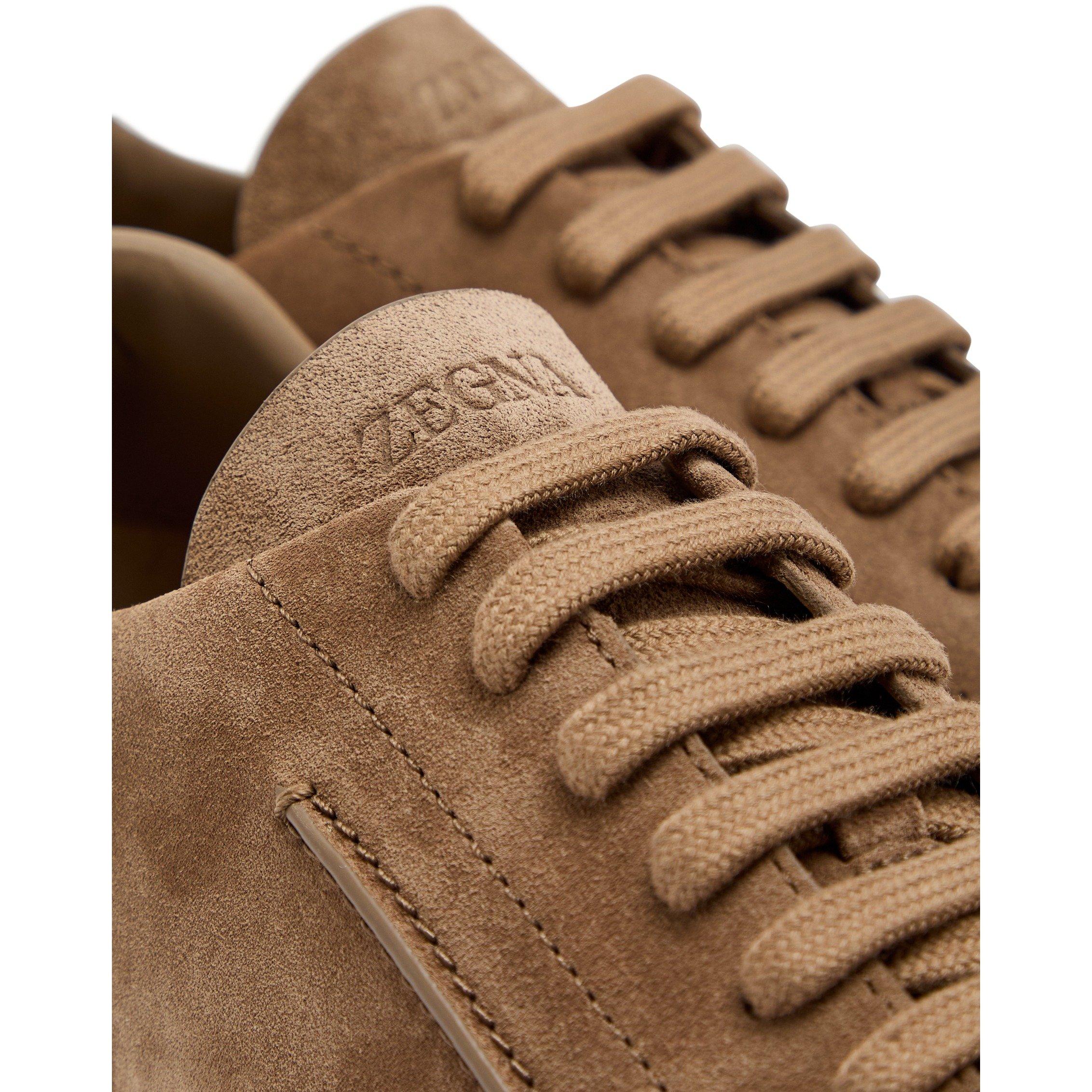BEIGE - Zegna - Men's 232 Suede Low-Top Trainers - 4