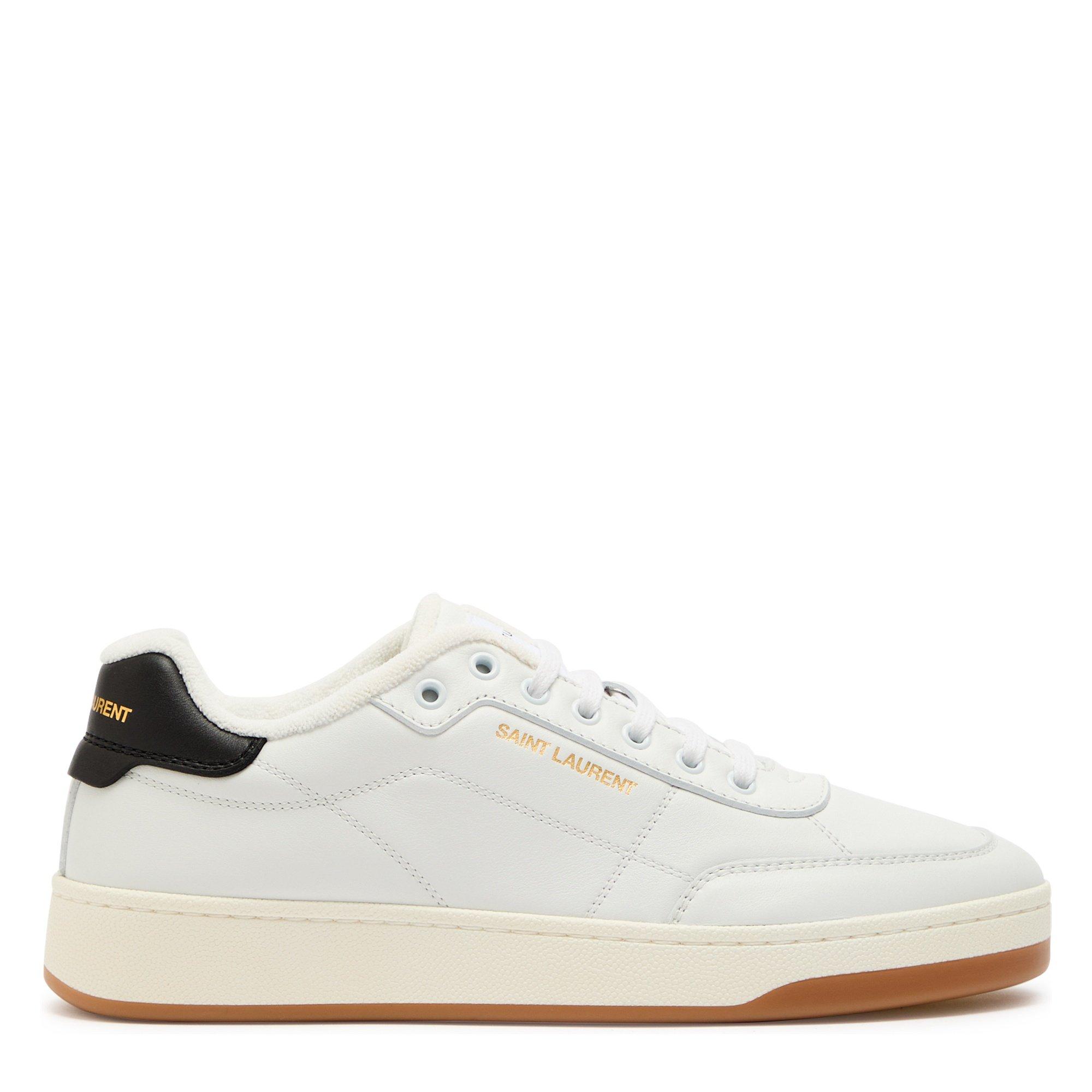 WHITE - Saint Laurent - Men's SL61 Leather Low-Top Trainers - 1