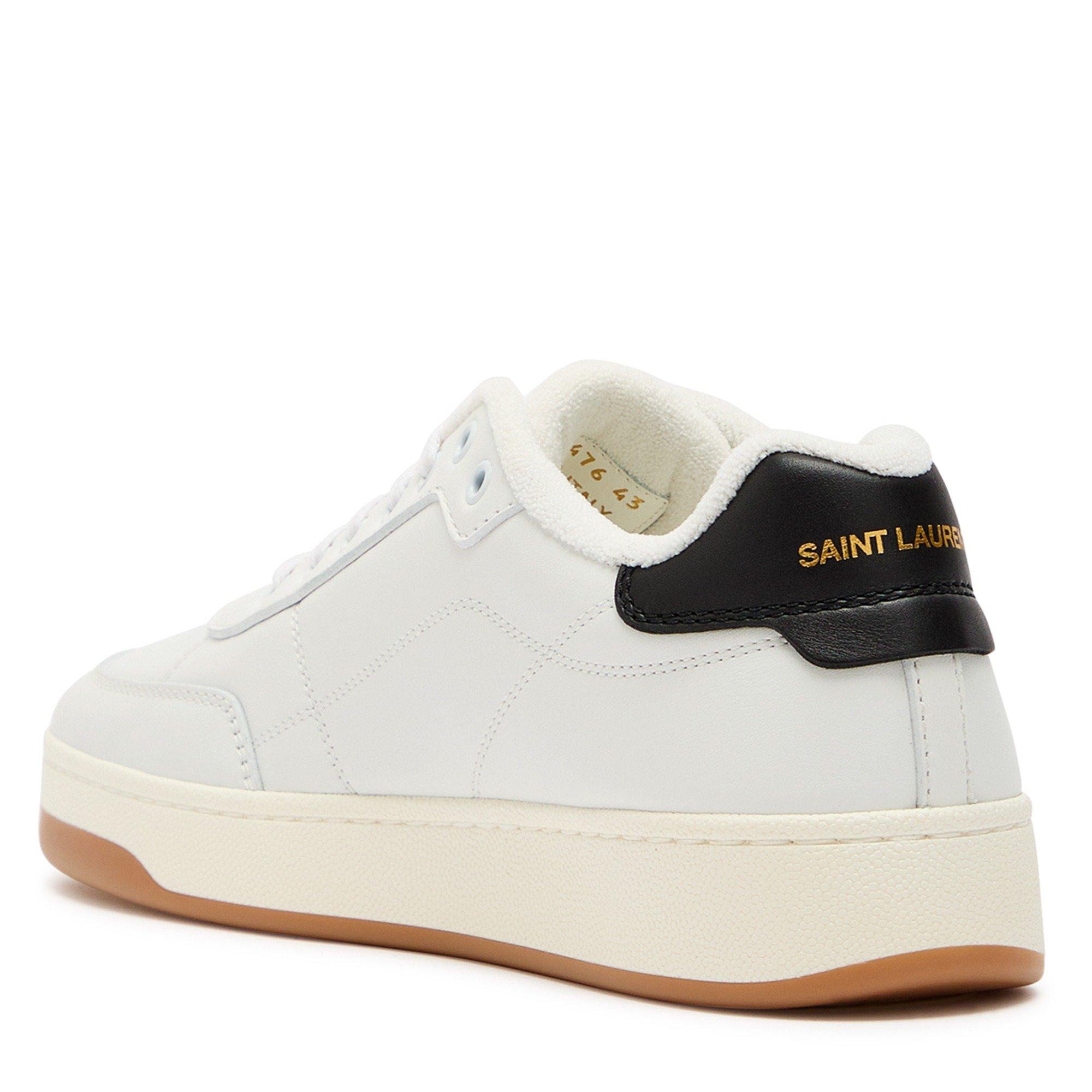 WHITE - Saint Laurent - Men's SL61 Leather Low-Top Trainers - 2