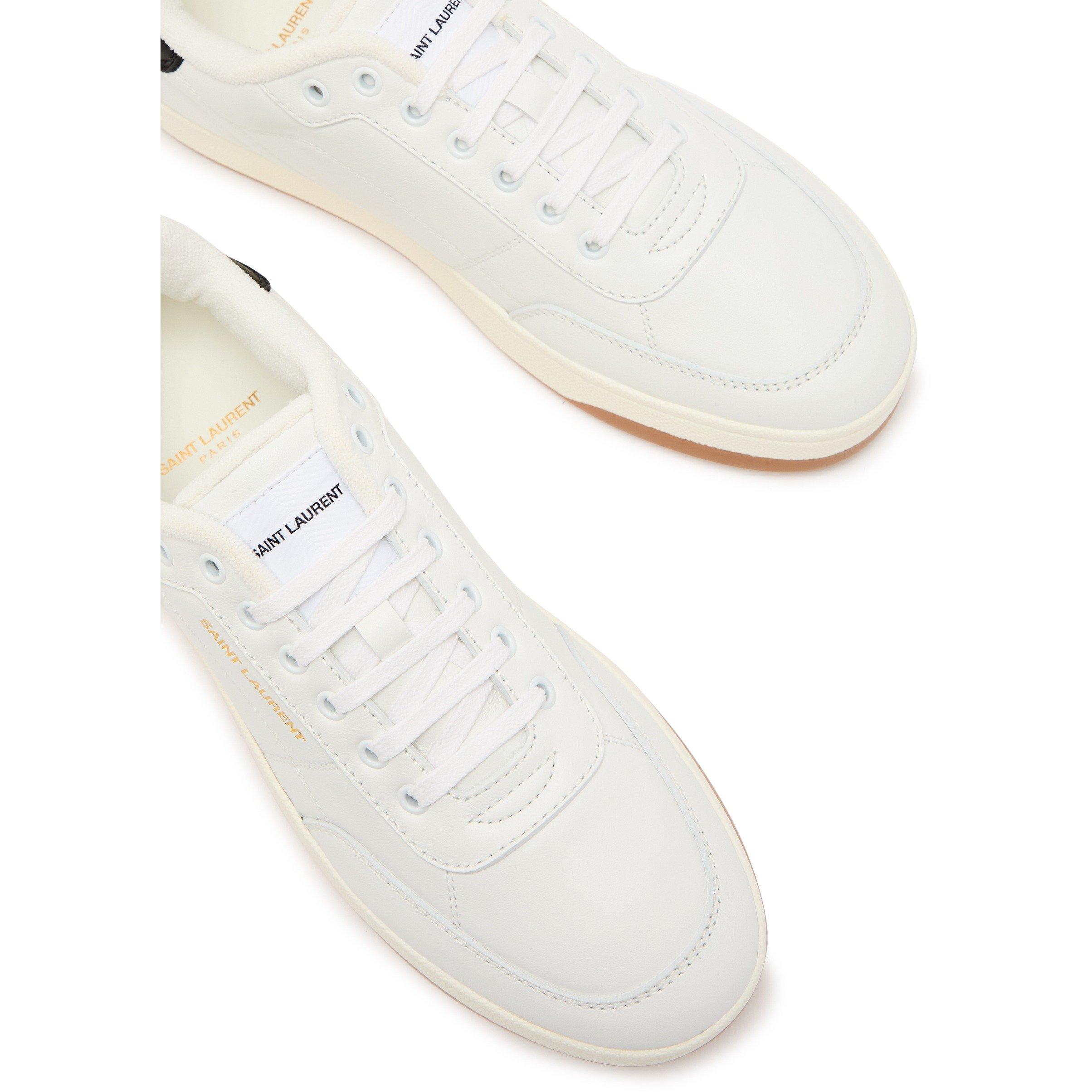 WHITE - Saint Laurent - Men's SL61 Leather Low-Top Trainers - 4