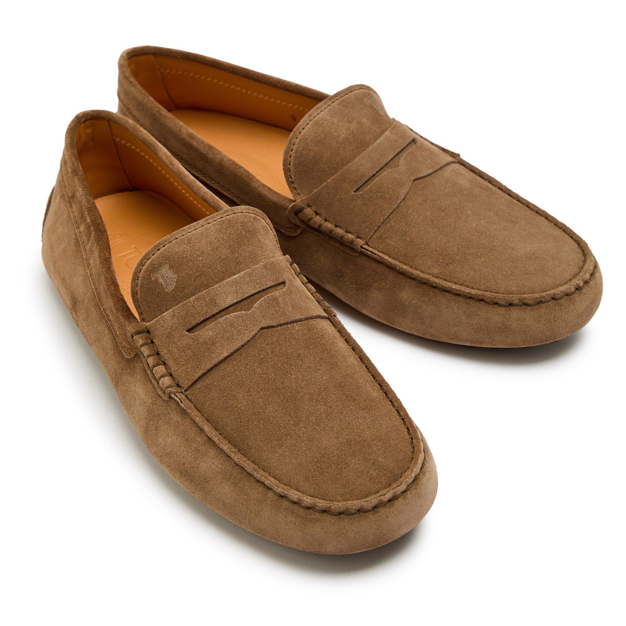 BROWN - Tods - Men's Gommino Suede Loafers - 3