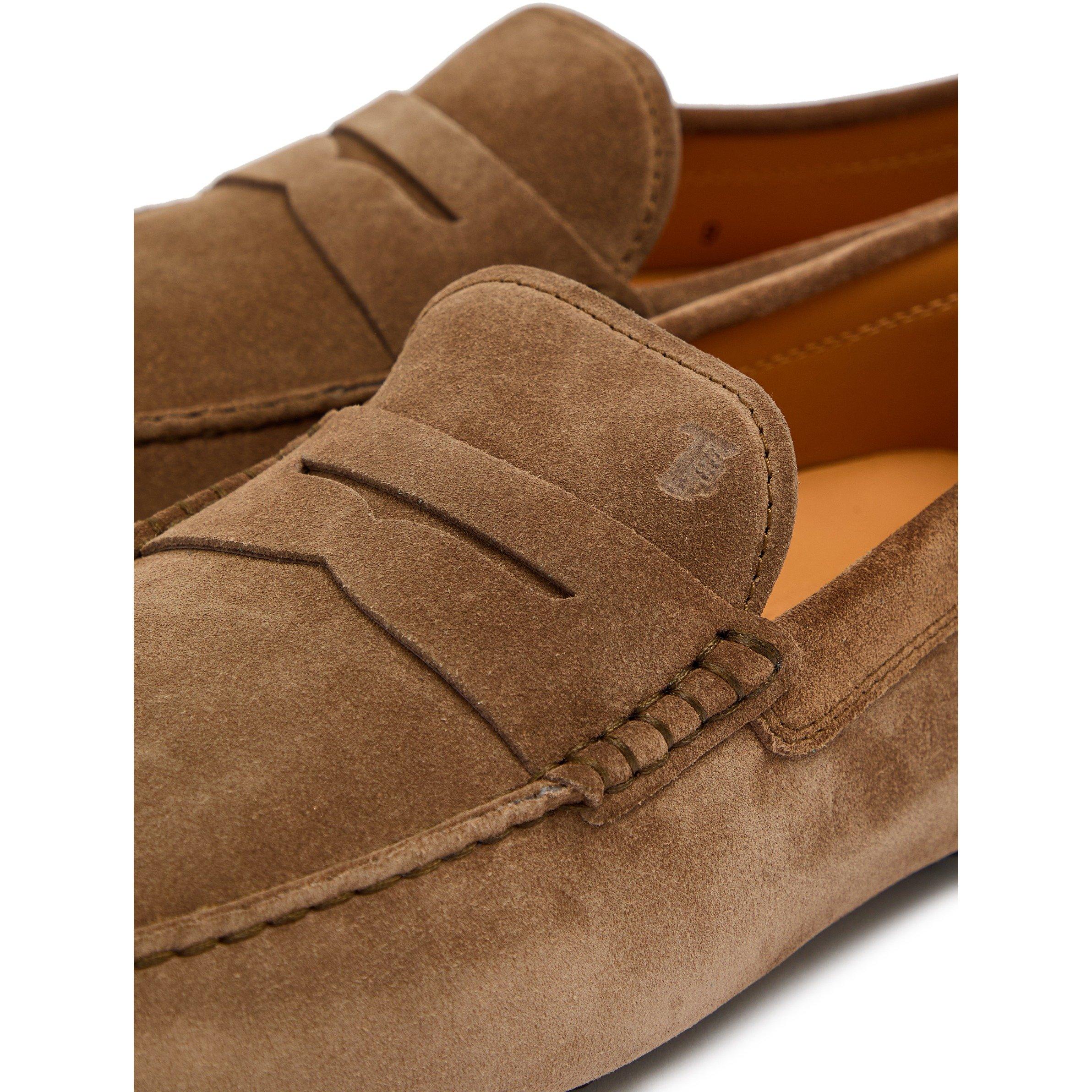 BROWN - Tods - Men's Gommino Suede Loafers - 4