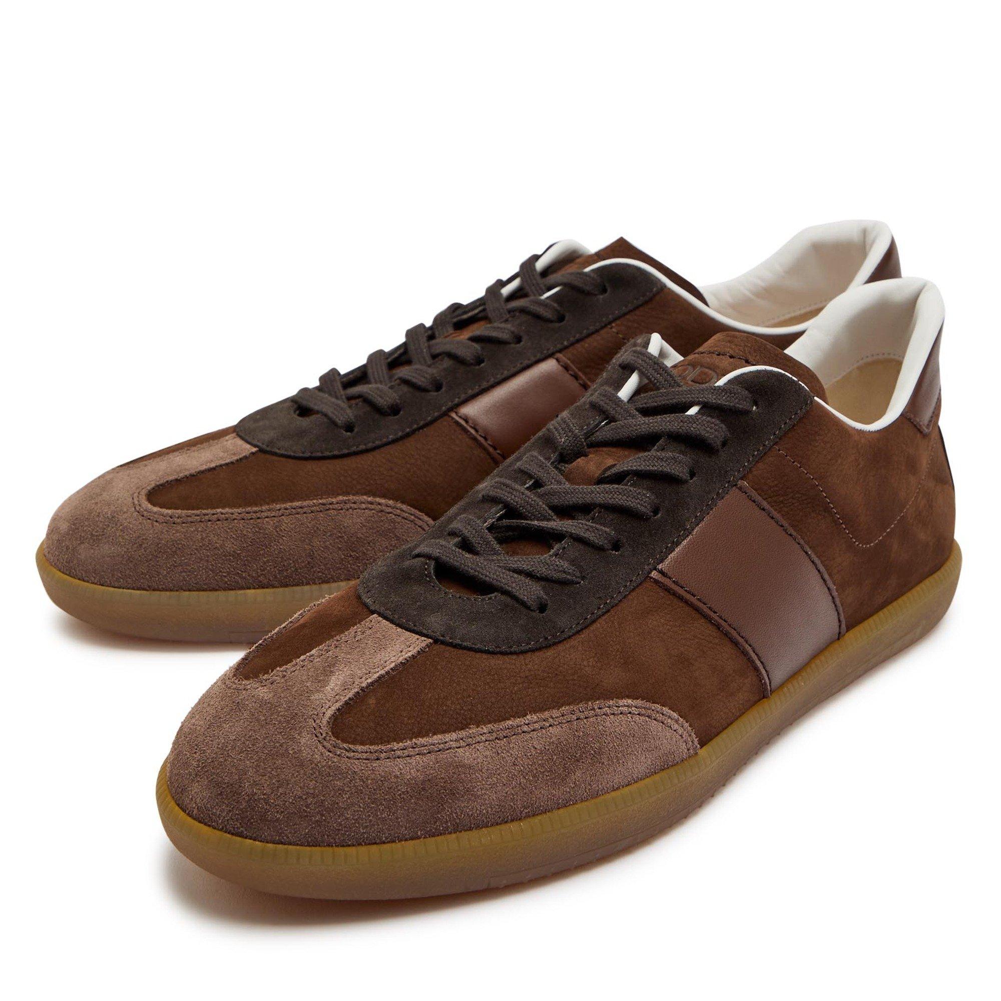 BROWN - Tods - Men's All Light Box 68C Suede Low-Top Trainers - 3