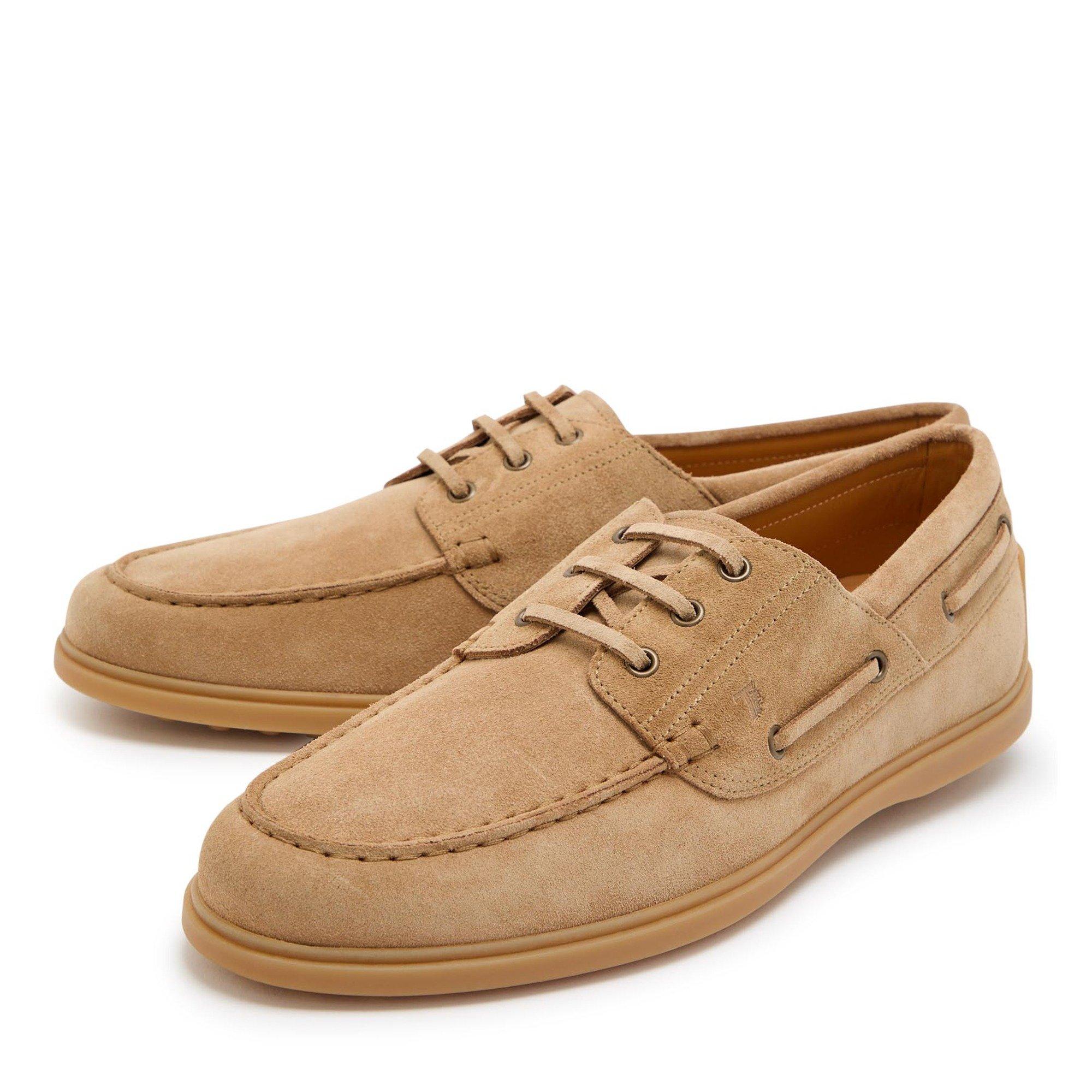 TAN - Tods - Men's Suede Boat Shoes - 3