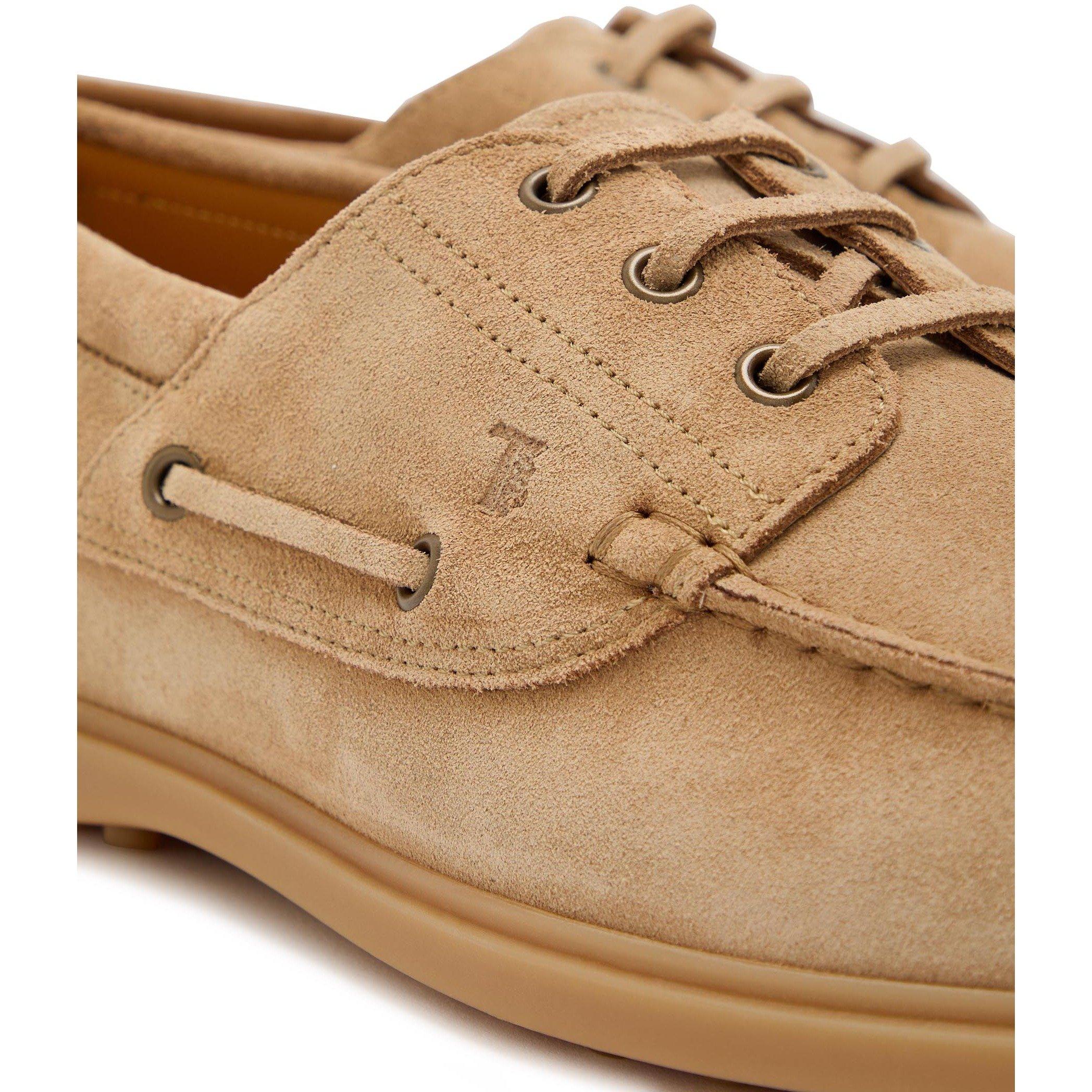 TAN - Tods - Men's Suede Boat Shoes - 4