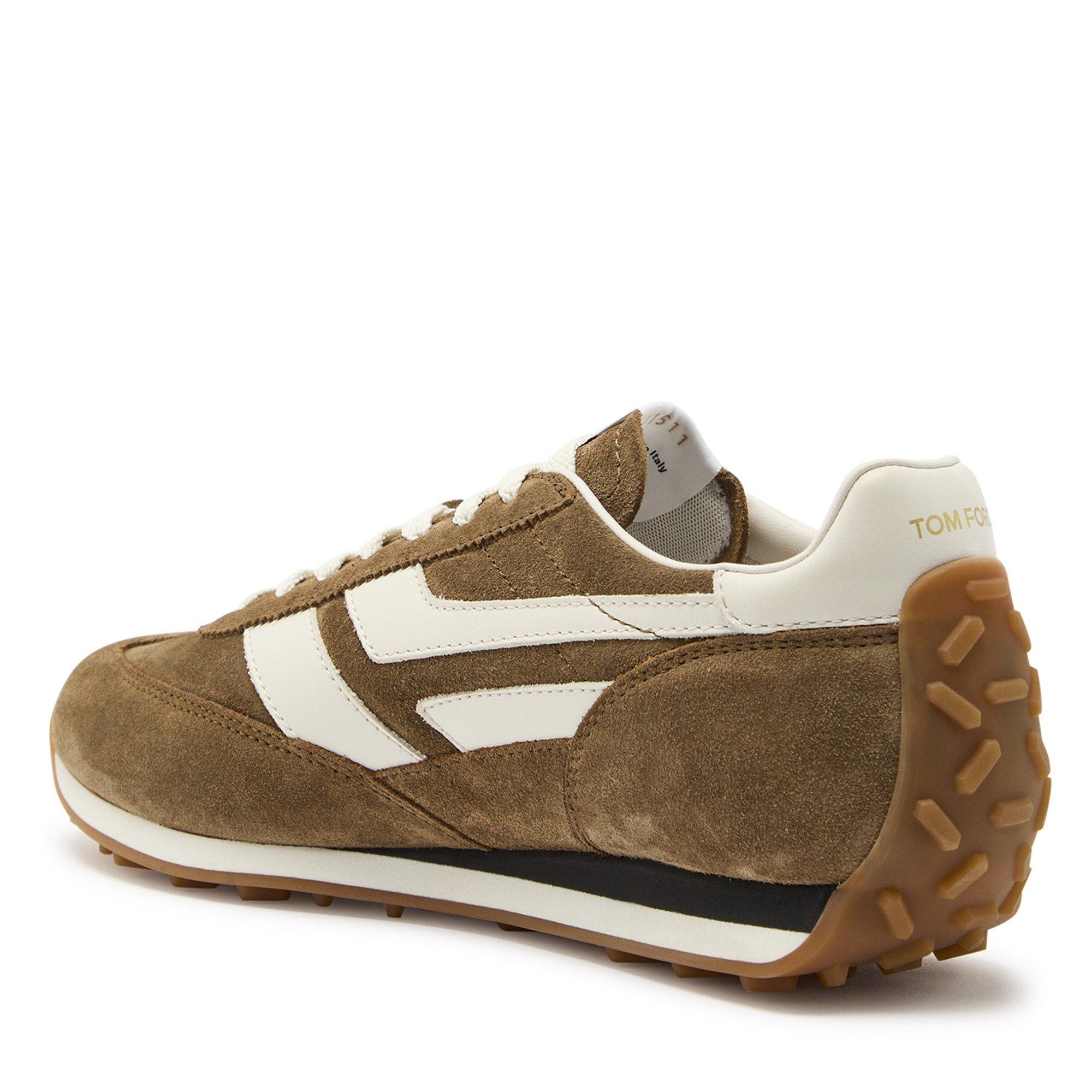 TAN - Tom Ford - Men's Mick Suede Low-Top Trainers - 2
