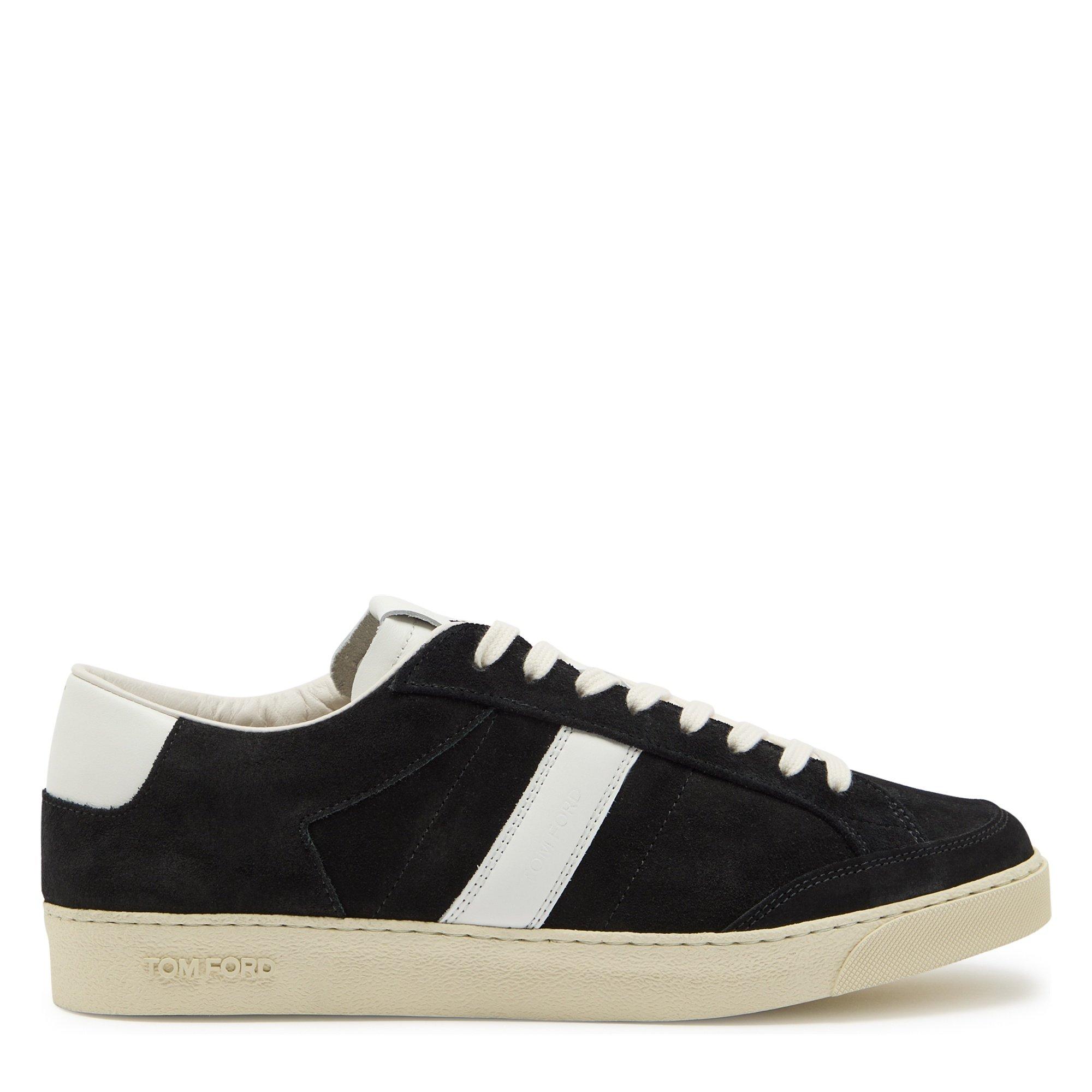 BLACK - Tom Ford - suede low top sneakers - 1