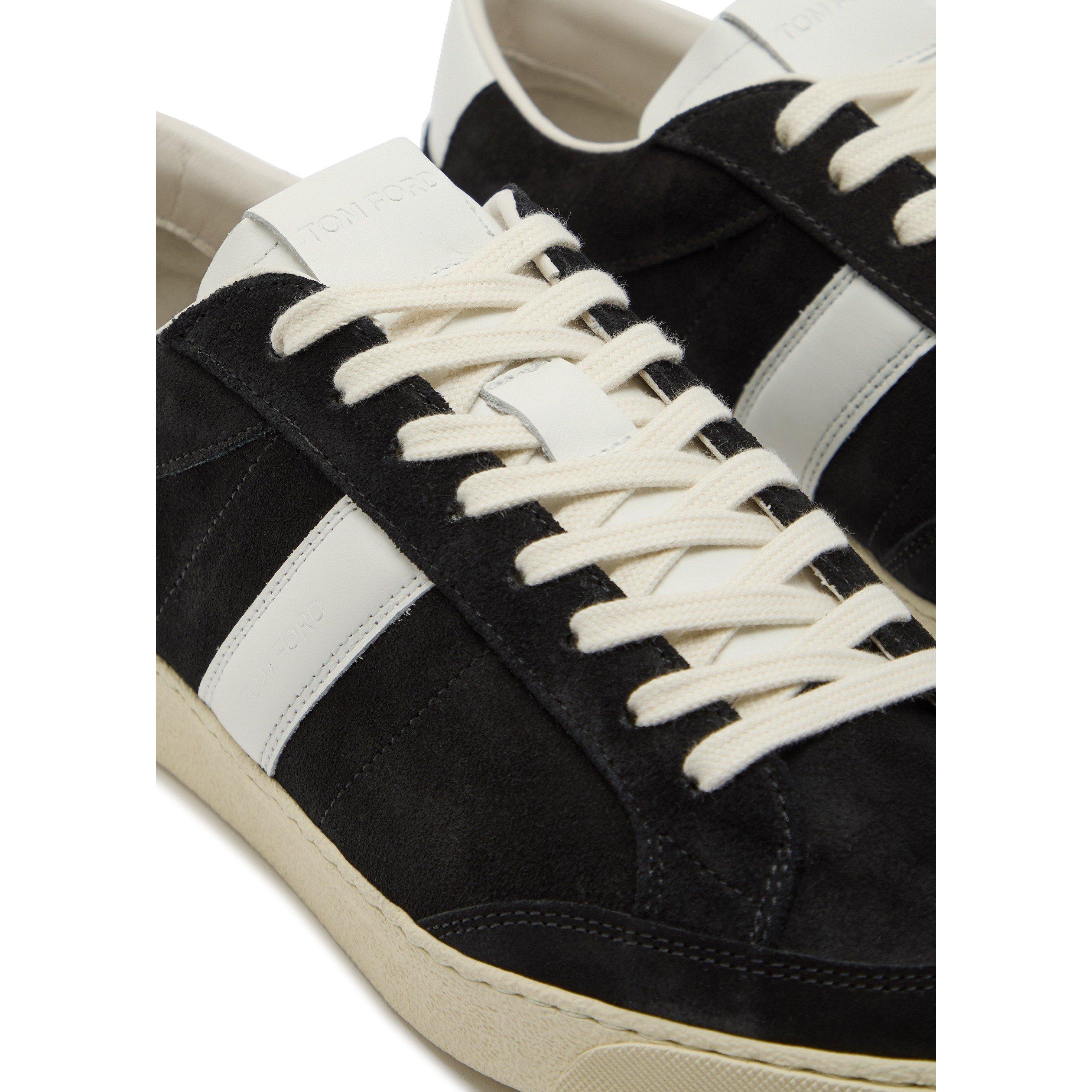 BLACK - Tom Ford - suede low top sneakers - 4