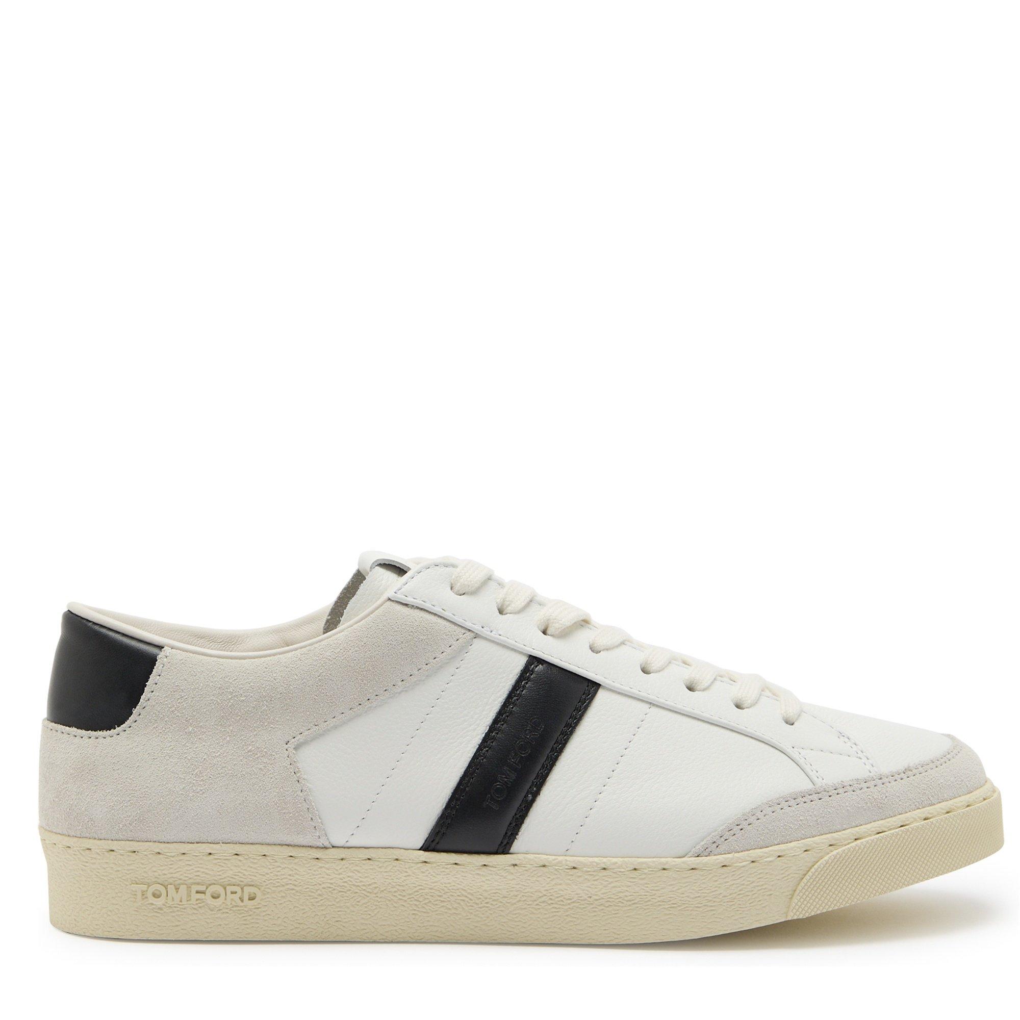 WHITE AND OTHER - Tom Ford - suede + grain leather low top - 1