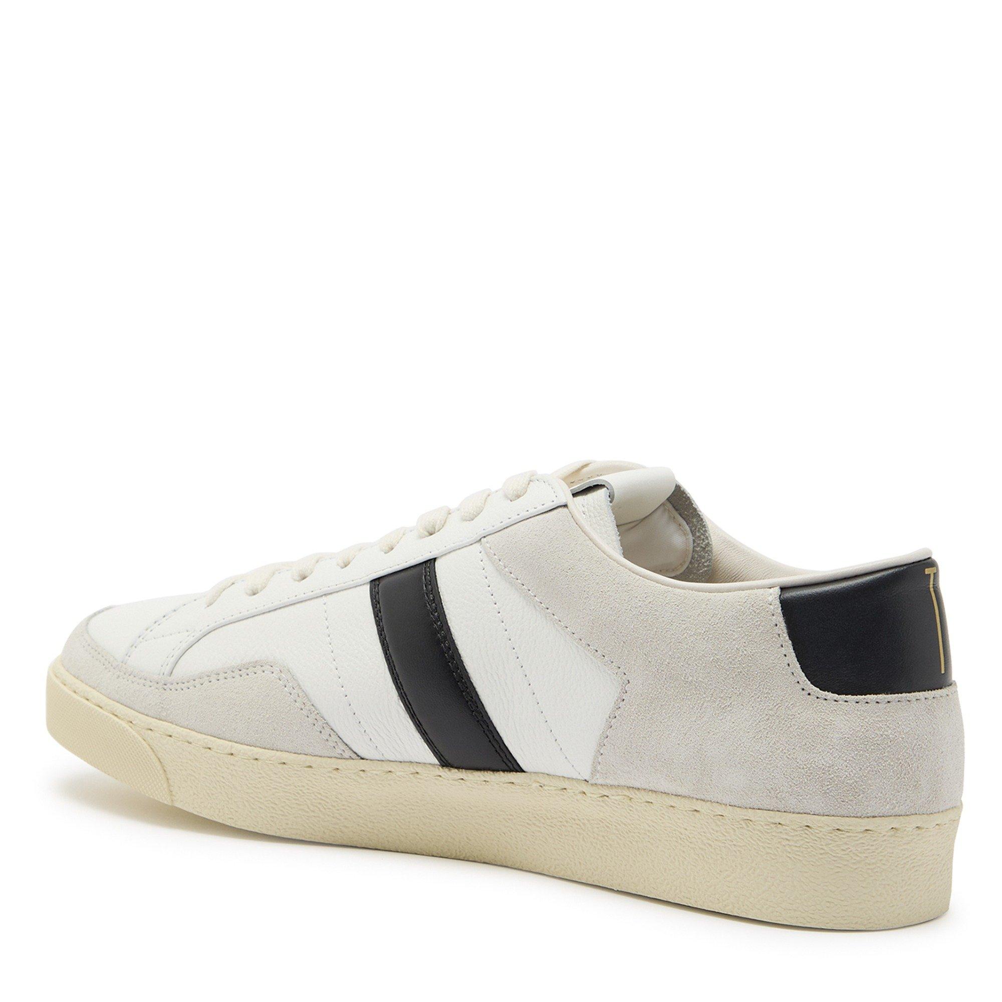 WHITE AND OTHER - Tom Ford - suede + grain leather low top - 2