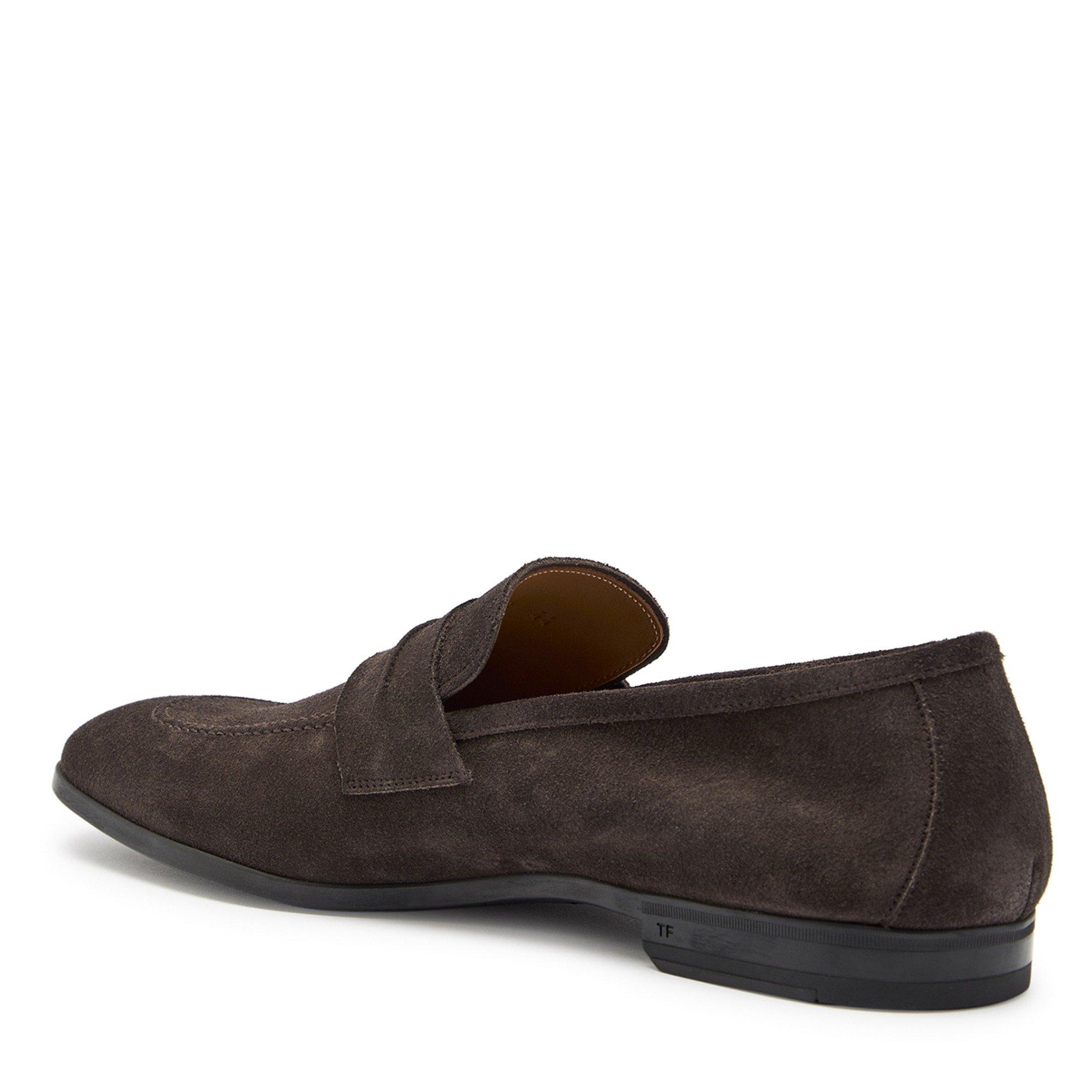 BROWN - Tom Ford - Men's Sean Suede Slip-On Loafers - 2