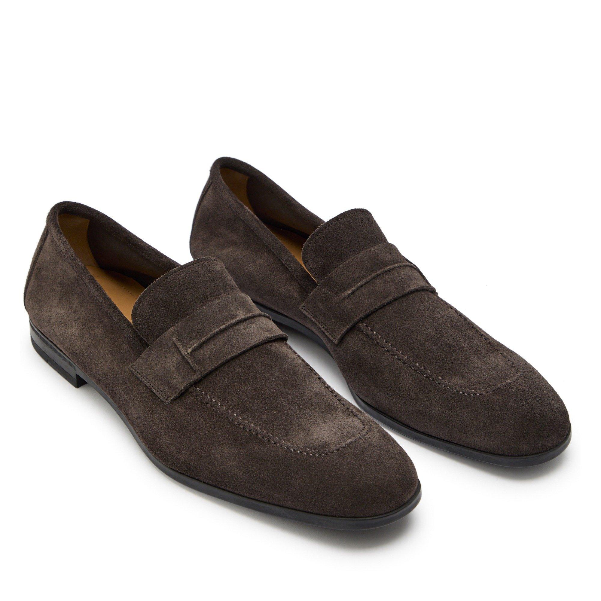 BROWN - Tom Ford - Men's Sean Suede Slip-On Loafers - 3