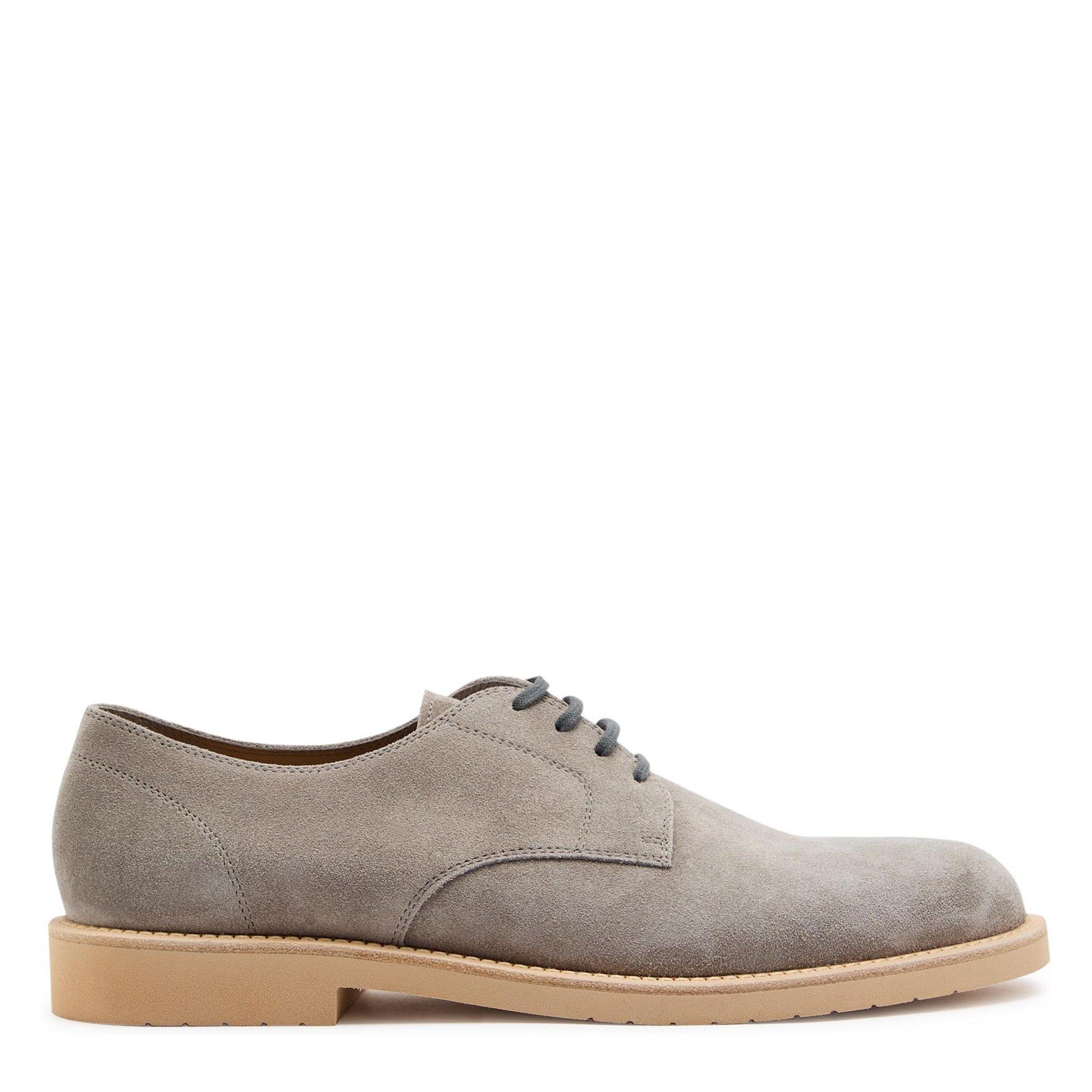 GREY - Brunello Cucinelli - Men's Suede Derby Shoes - 1