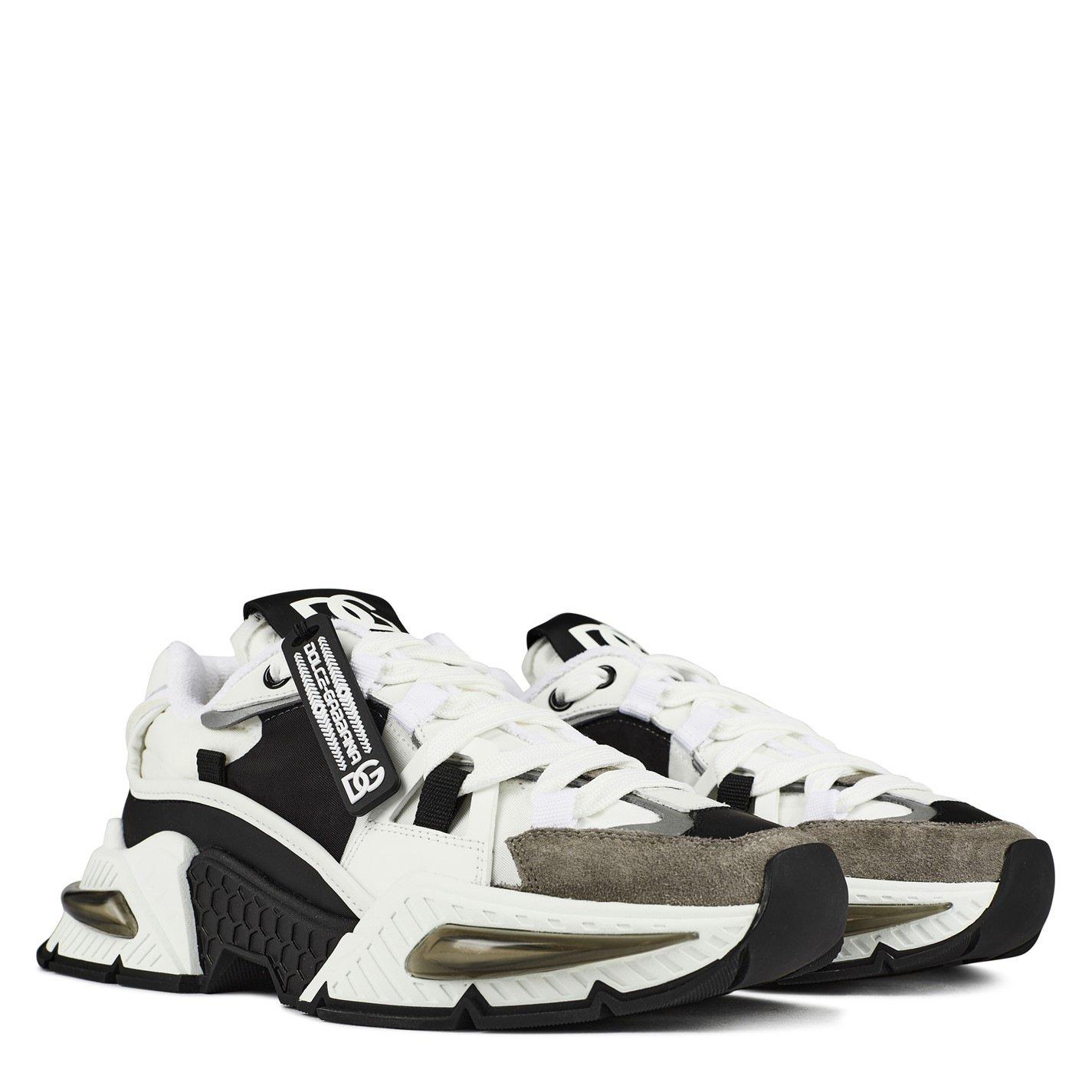 Bianco/Nero - Dolce and Gabbana - Airmaster Sneakers - 4