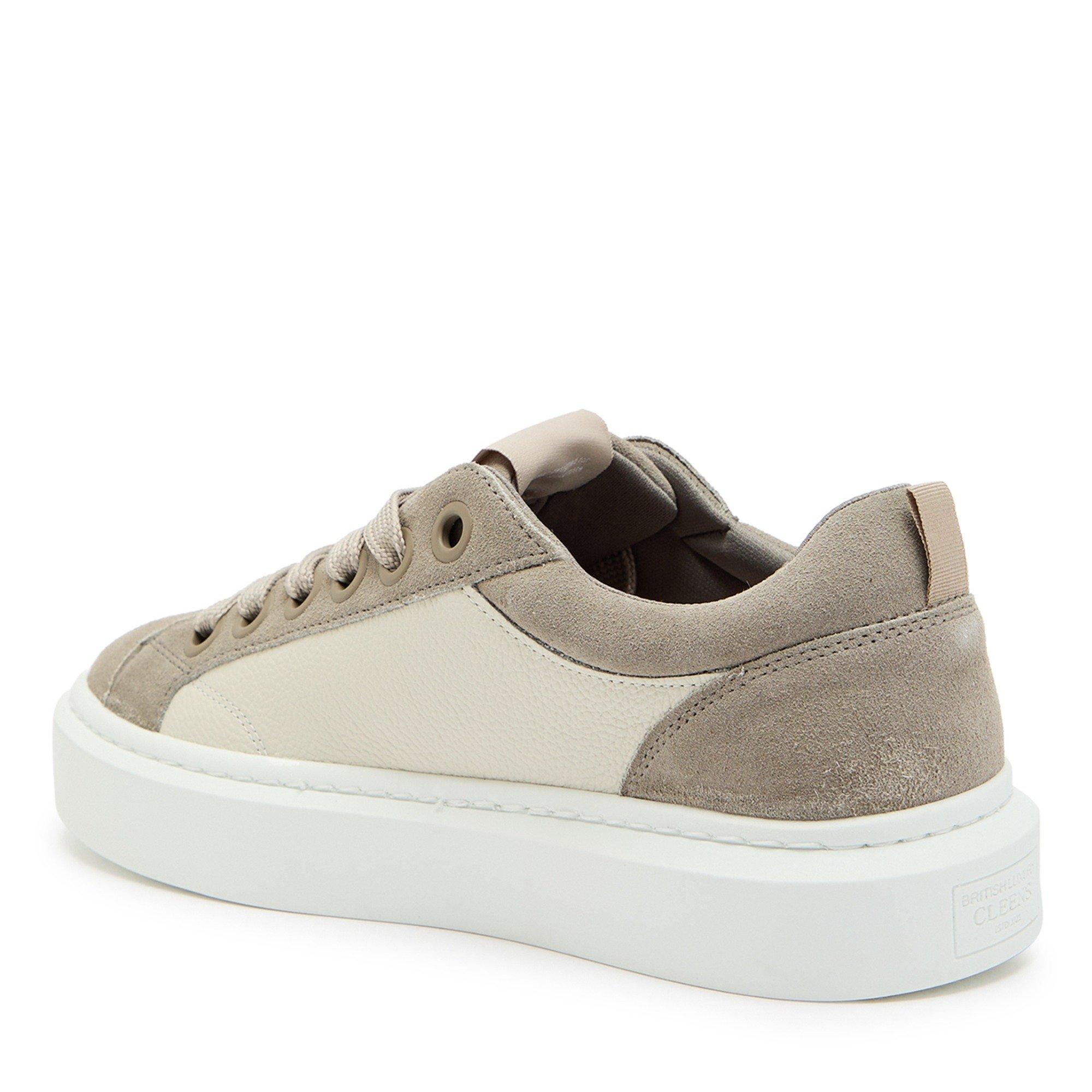 TAUPE - Cleens - Men's ACE Suede Low-Top Trainers - 2