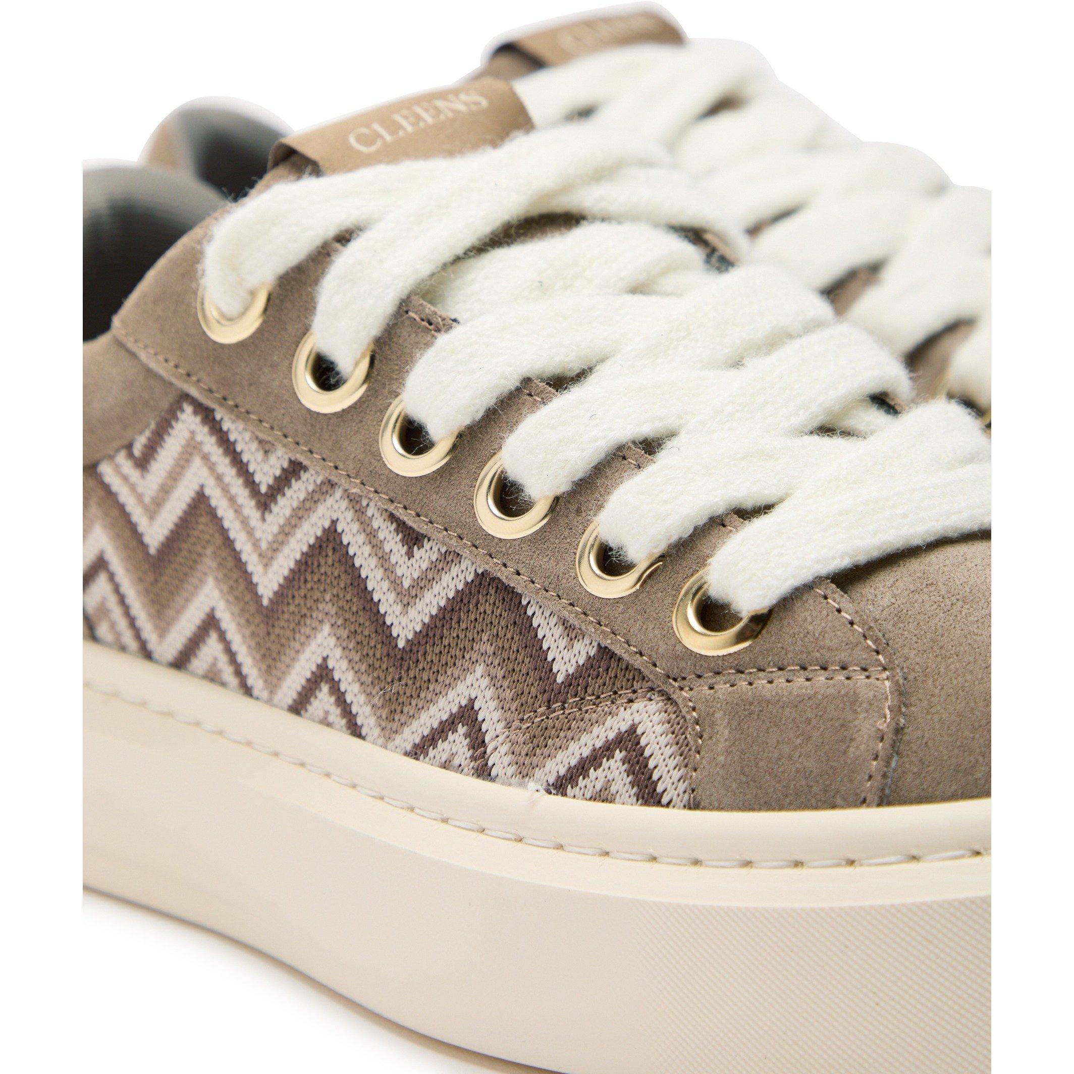 BEIGE - Cleens - Men's ACE Suede Low-Top Trainers - 4