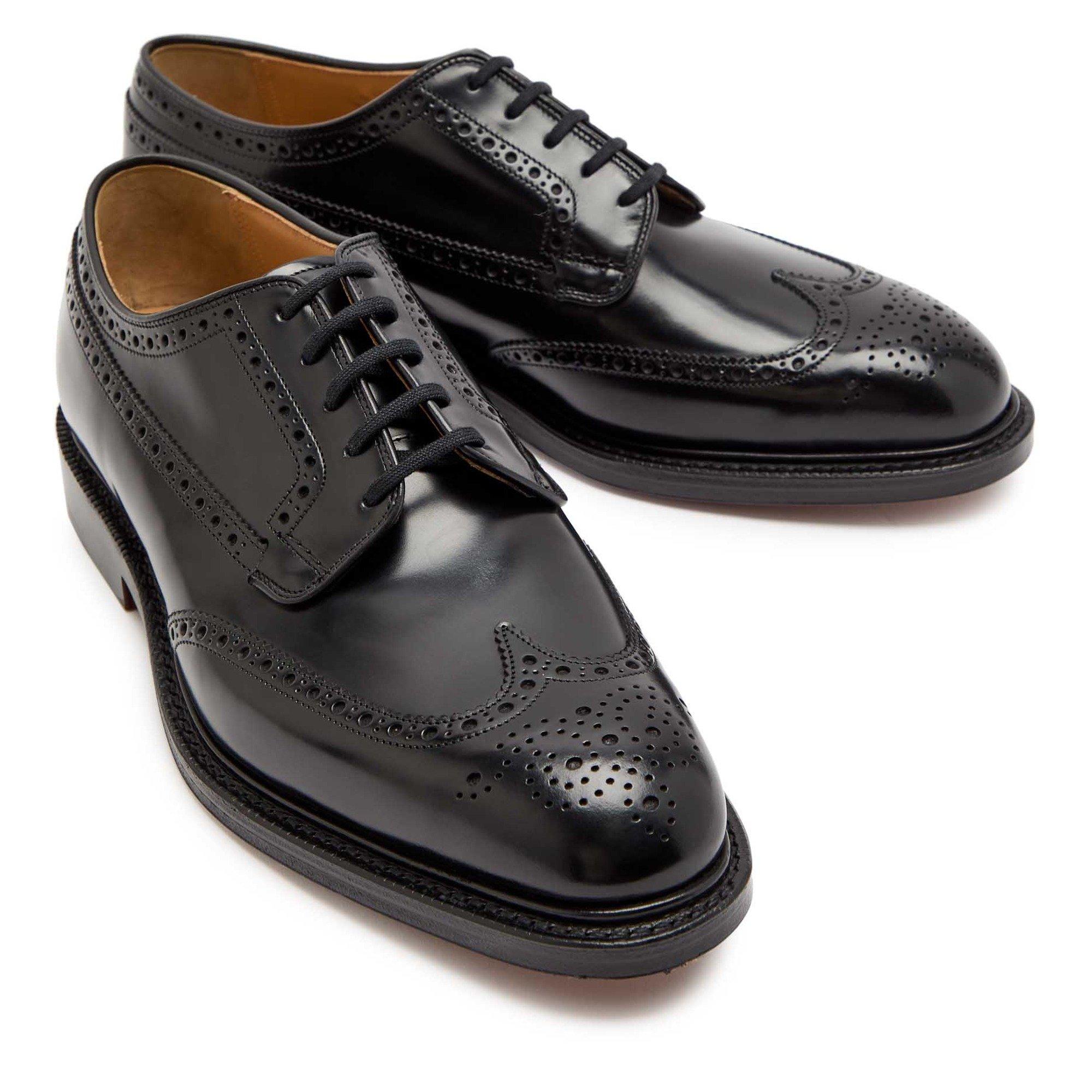 BLACK - Churchs - Men's Grafton Polishbinder Leather Derby Shoes - 3