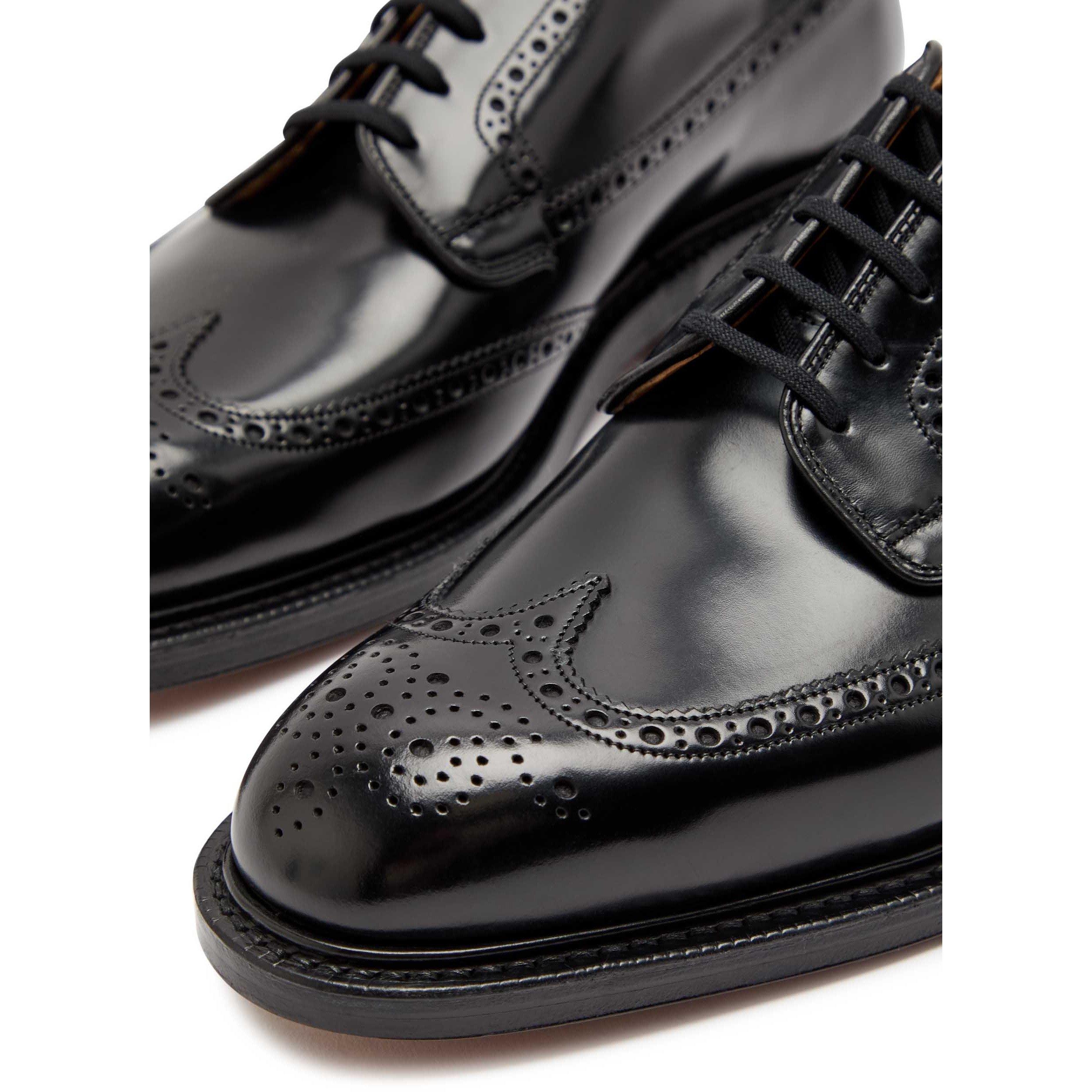 BLACK - Churchs - Men's Grafton Polishbinder Leather Derby Shoes - 4
