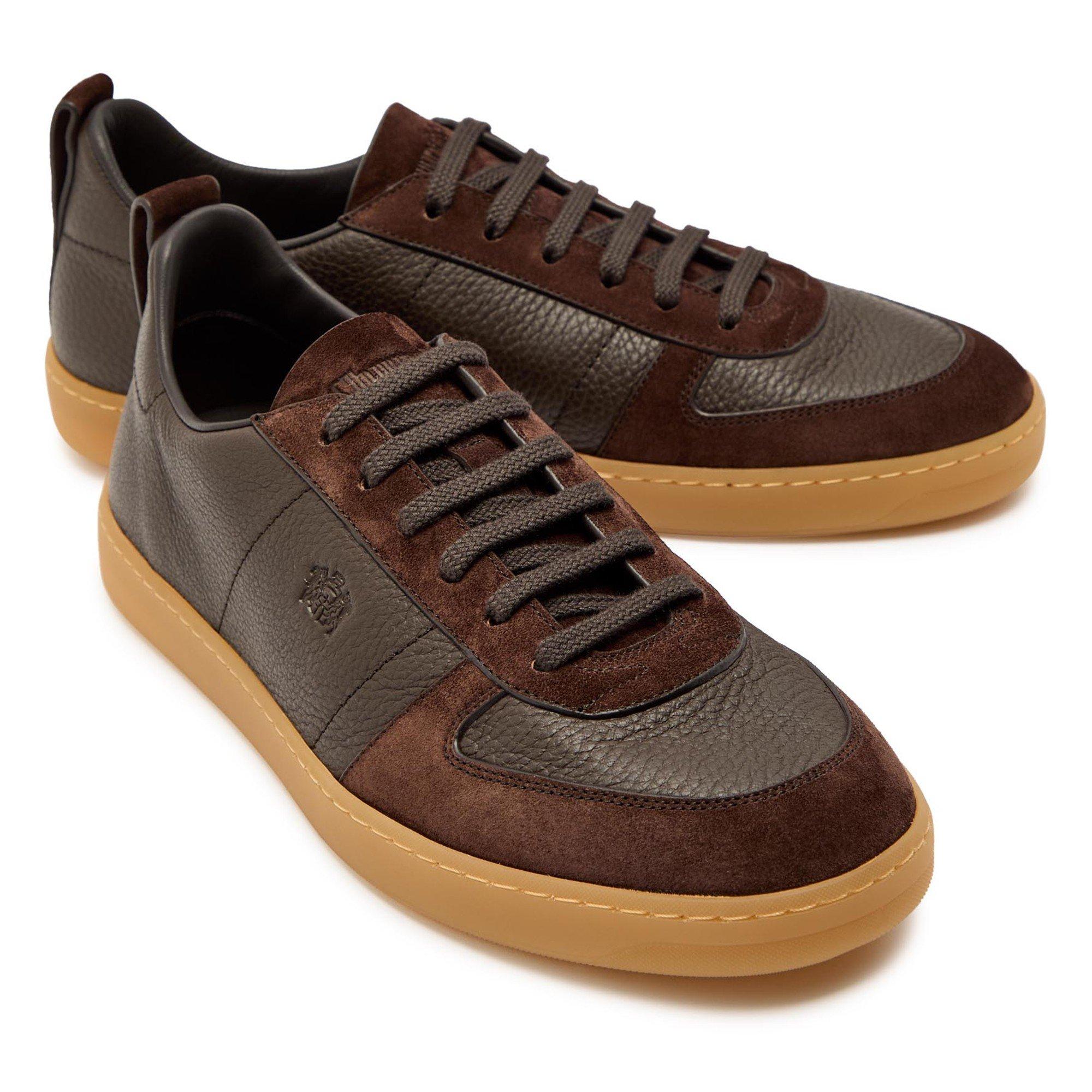 BROWN - Churchs - Men's Repton Leather Low-Top Trainers - 3