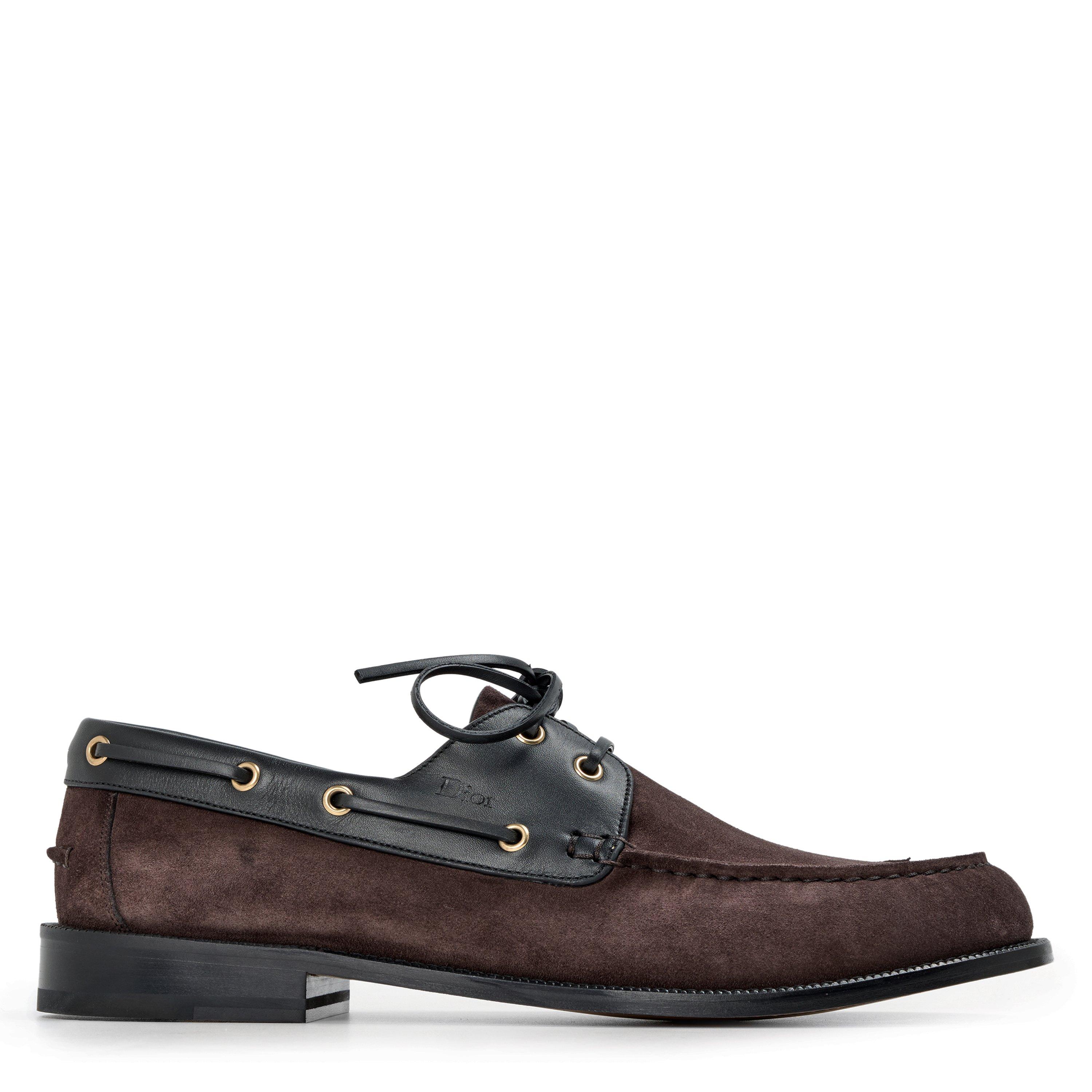 BROWN - DIOR - Men's Archie Suede Boat Shoes - 1