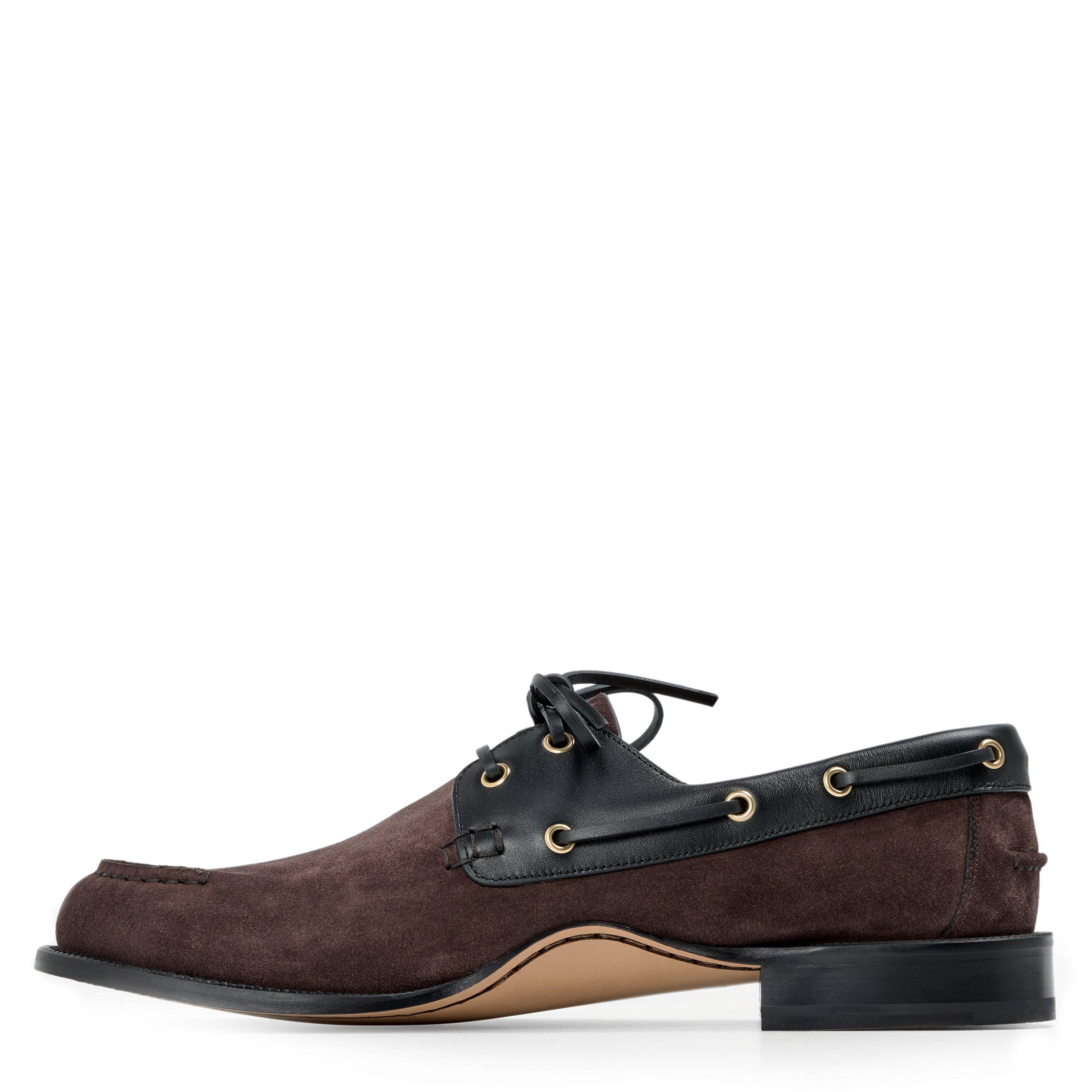BROWN - DIOR - Men's Archie Suede Boat Shoes - 2