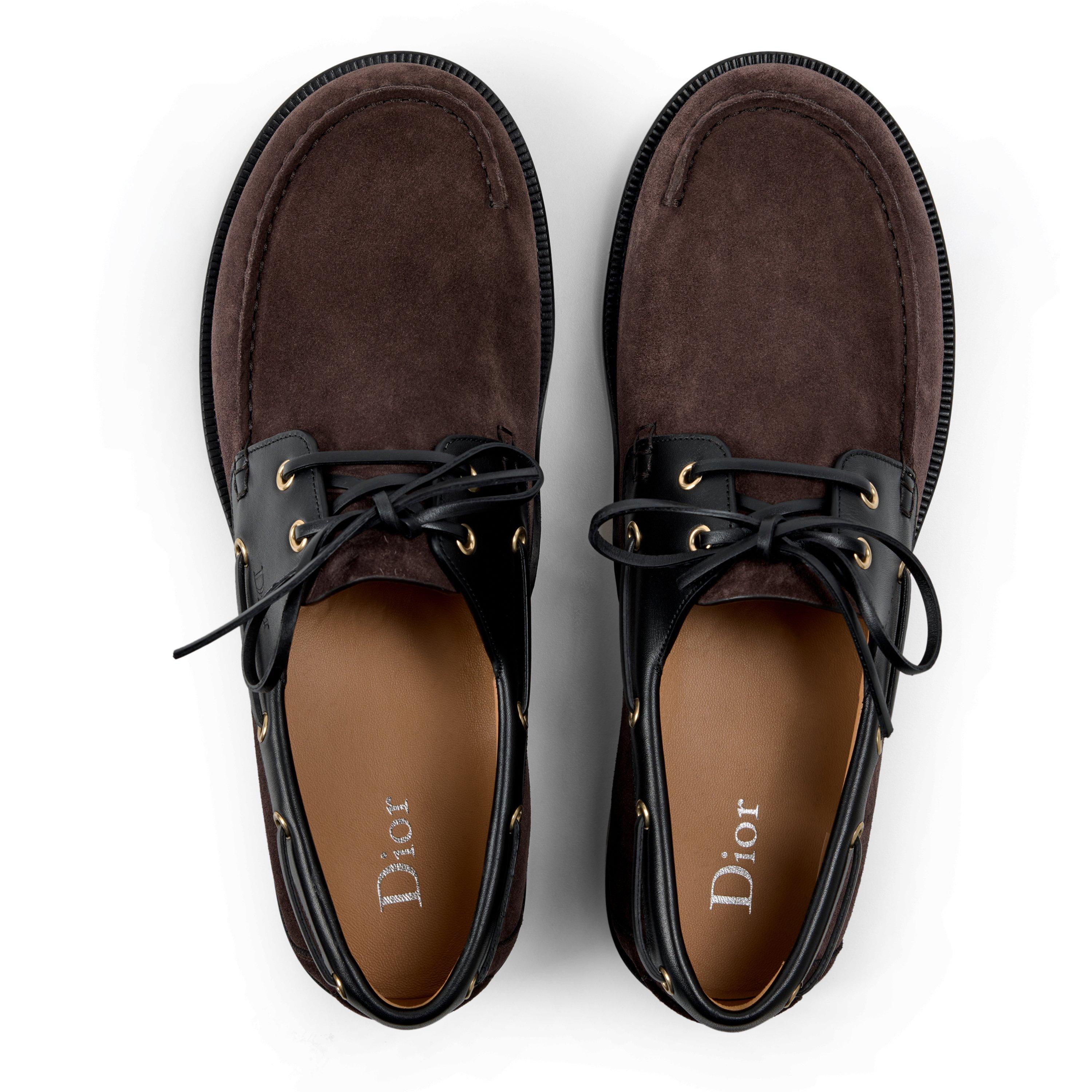BROWN - DIOR - Men's Archie Suede Boat Shoes - 4