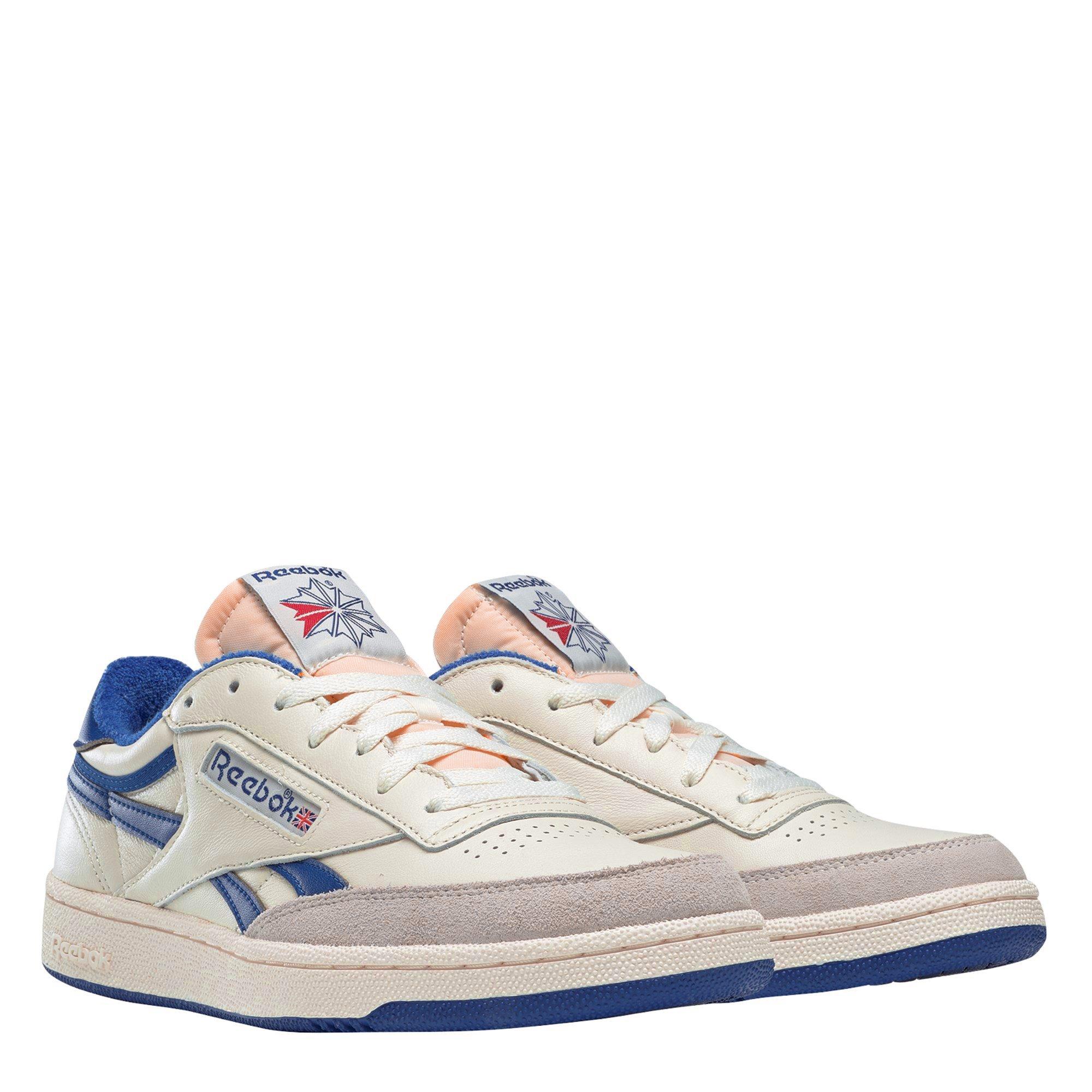 Chalk/CollRoyal - Reebok - Men's Club C Revenge Low-Top Trainers - 4