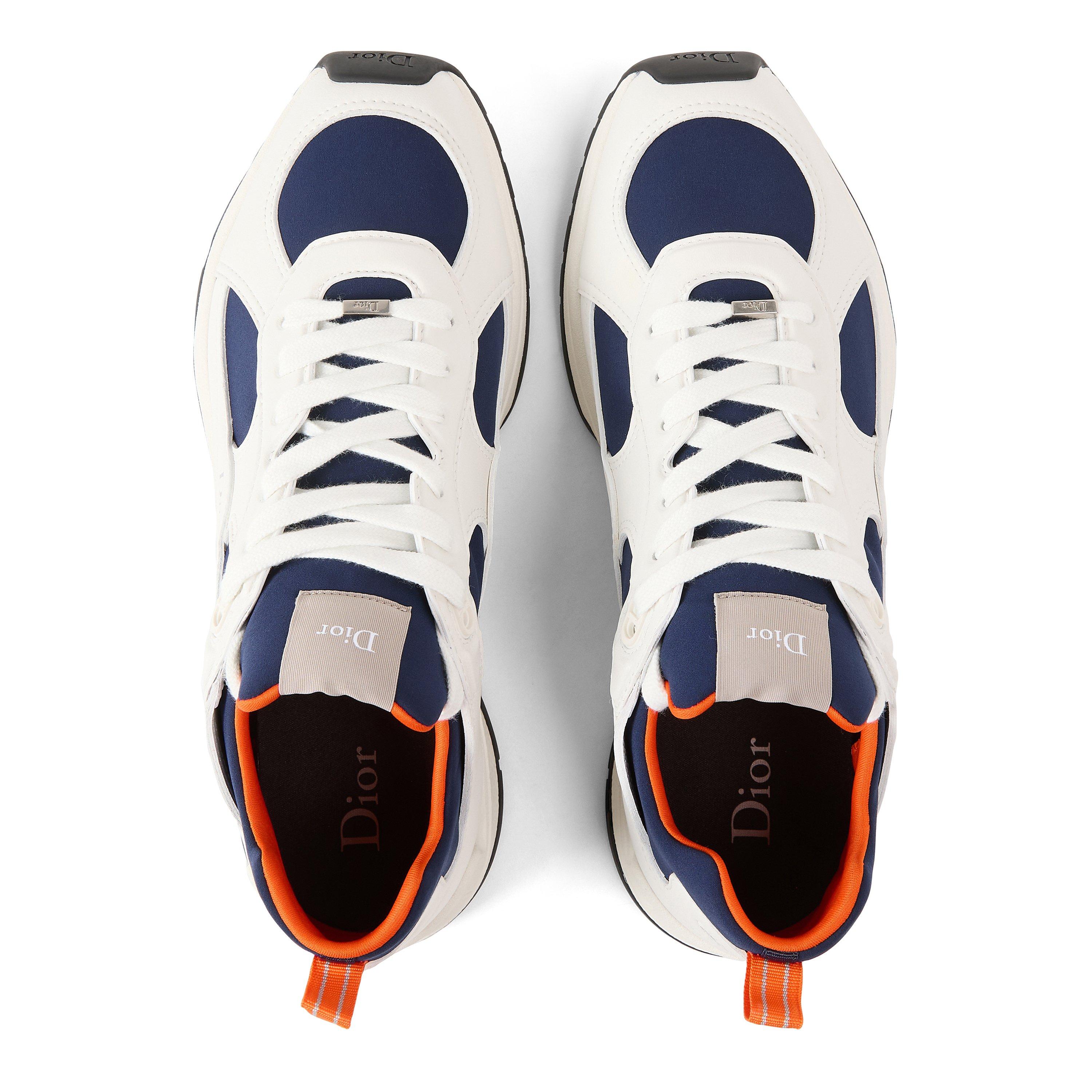 WHITE - DIOR - Men's Mile Runner Leather Low-Top Trainers - 4