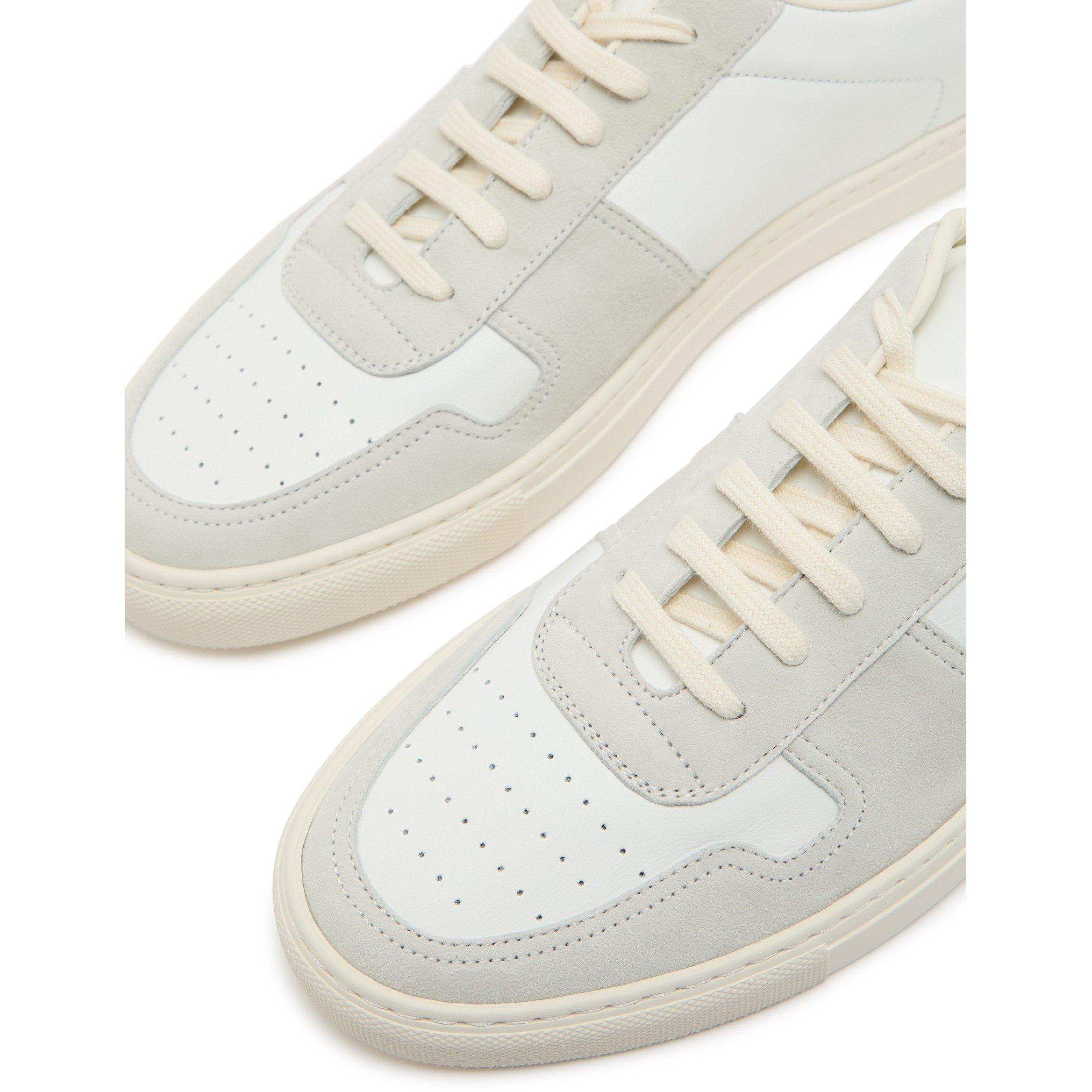WHITE - Common Projects - Men's BBall Leather Suede Court Trainers - 4