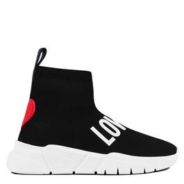 Love Moschino Logo Strap Hi Sock Trainers