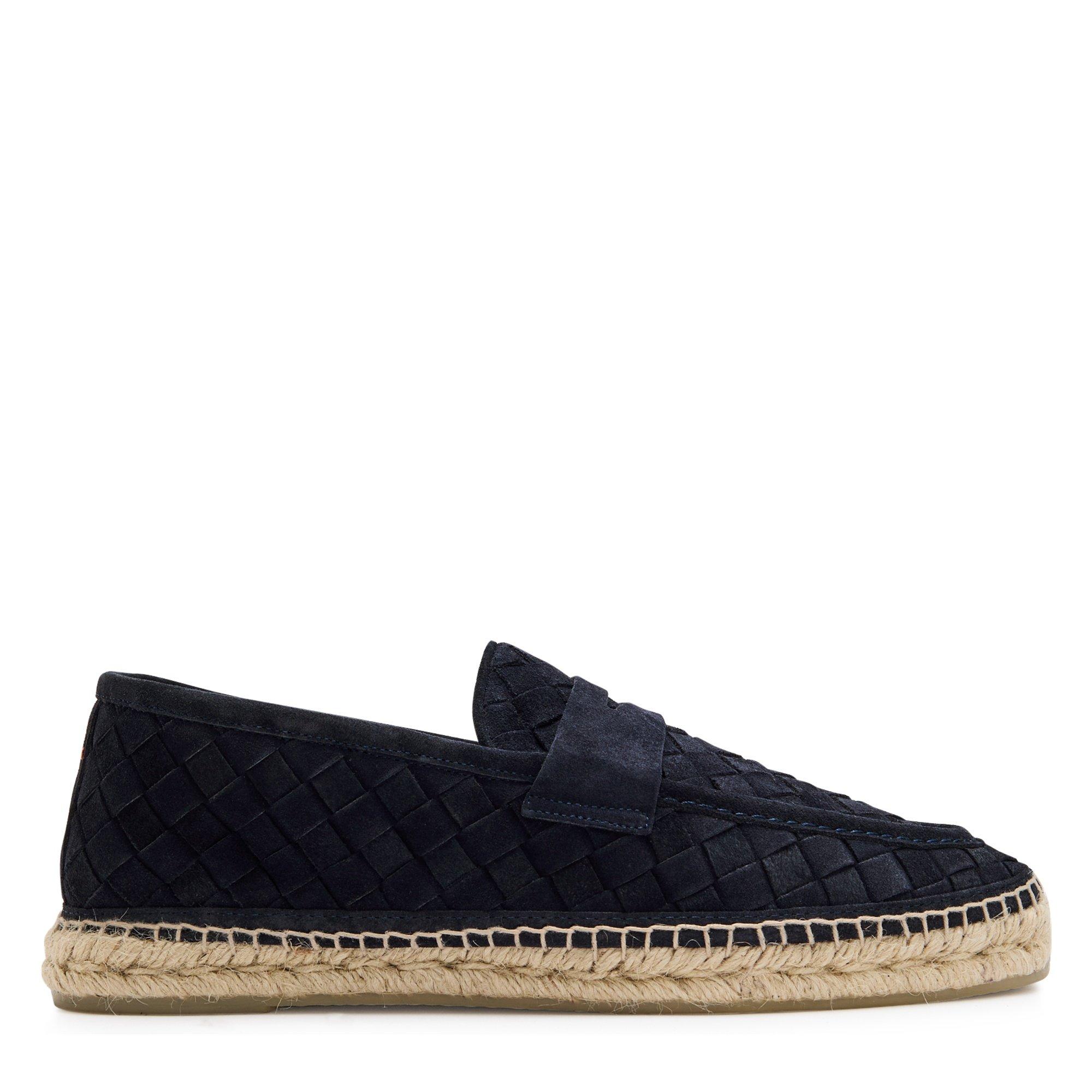 NAVY - Castaner - Men's Nilo Woven Suede Loafers - 1
