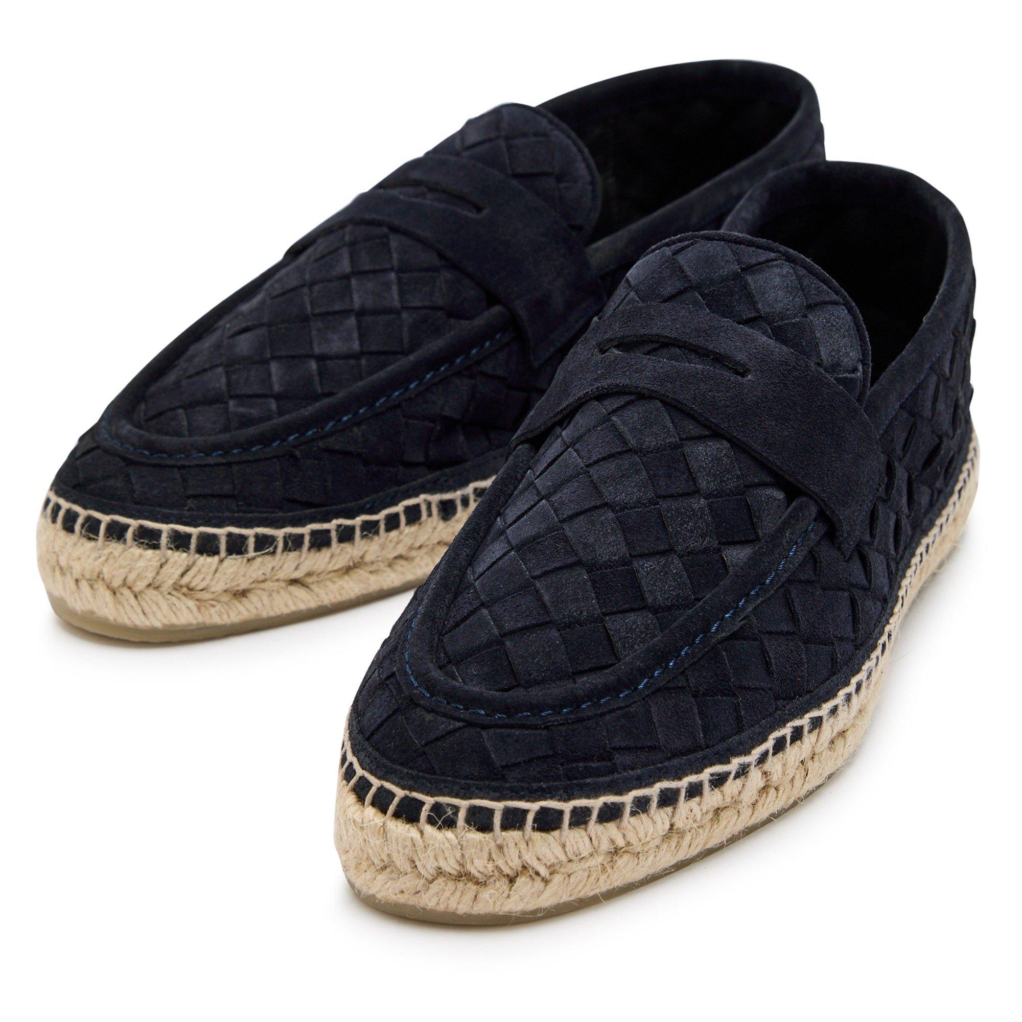 NAVY - Castaner - Men's Nilo Woven Suede Loafers - 3