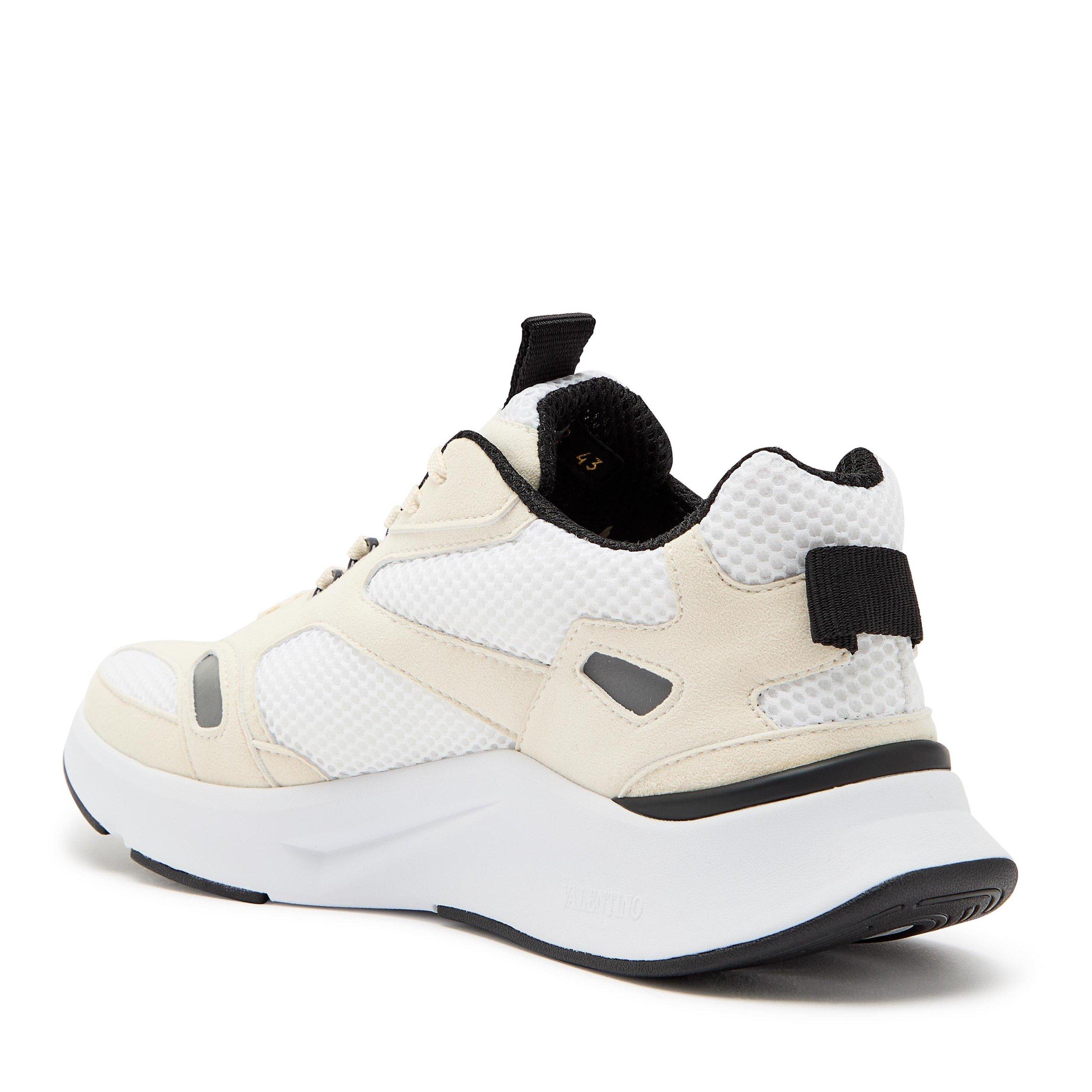 WHITE - Valentino - Men's Demivee Suede Low-Top Trainers - 2
