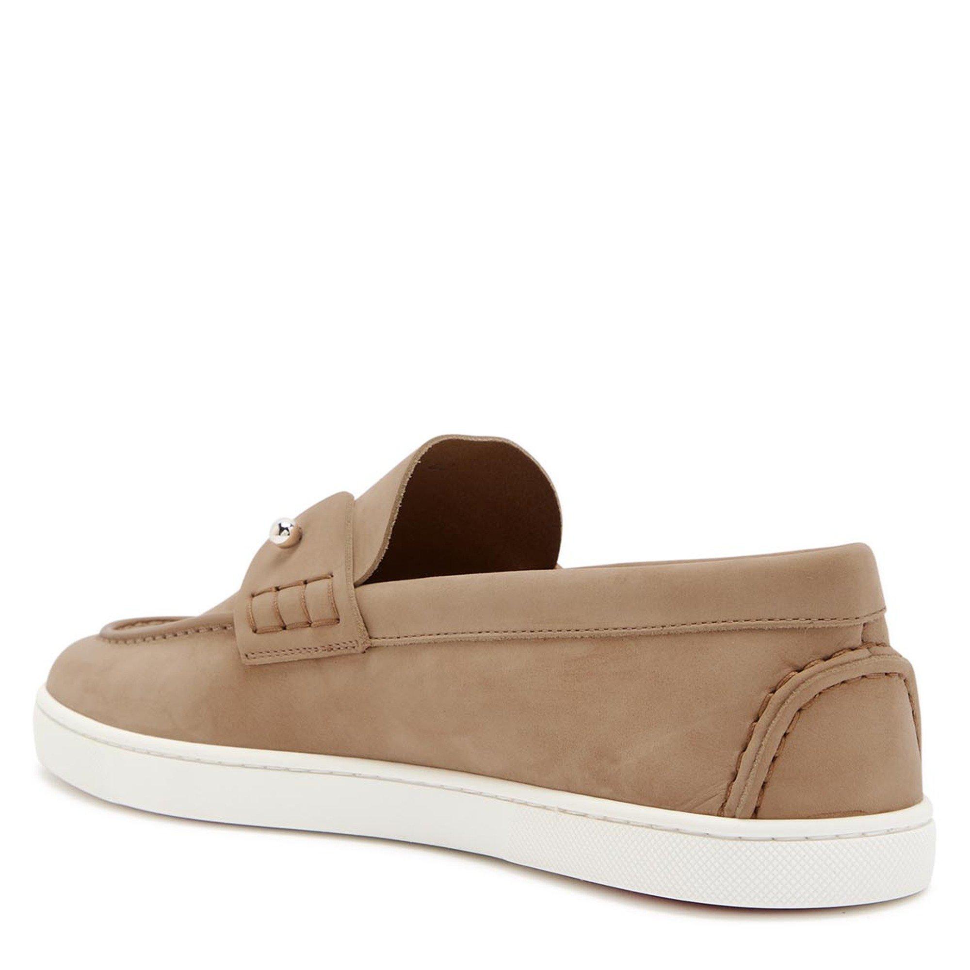 BROWN - Christian Louboutin - CL CHAMBELIBOAT FLAT CALF NABU - 2