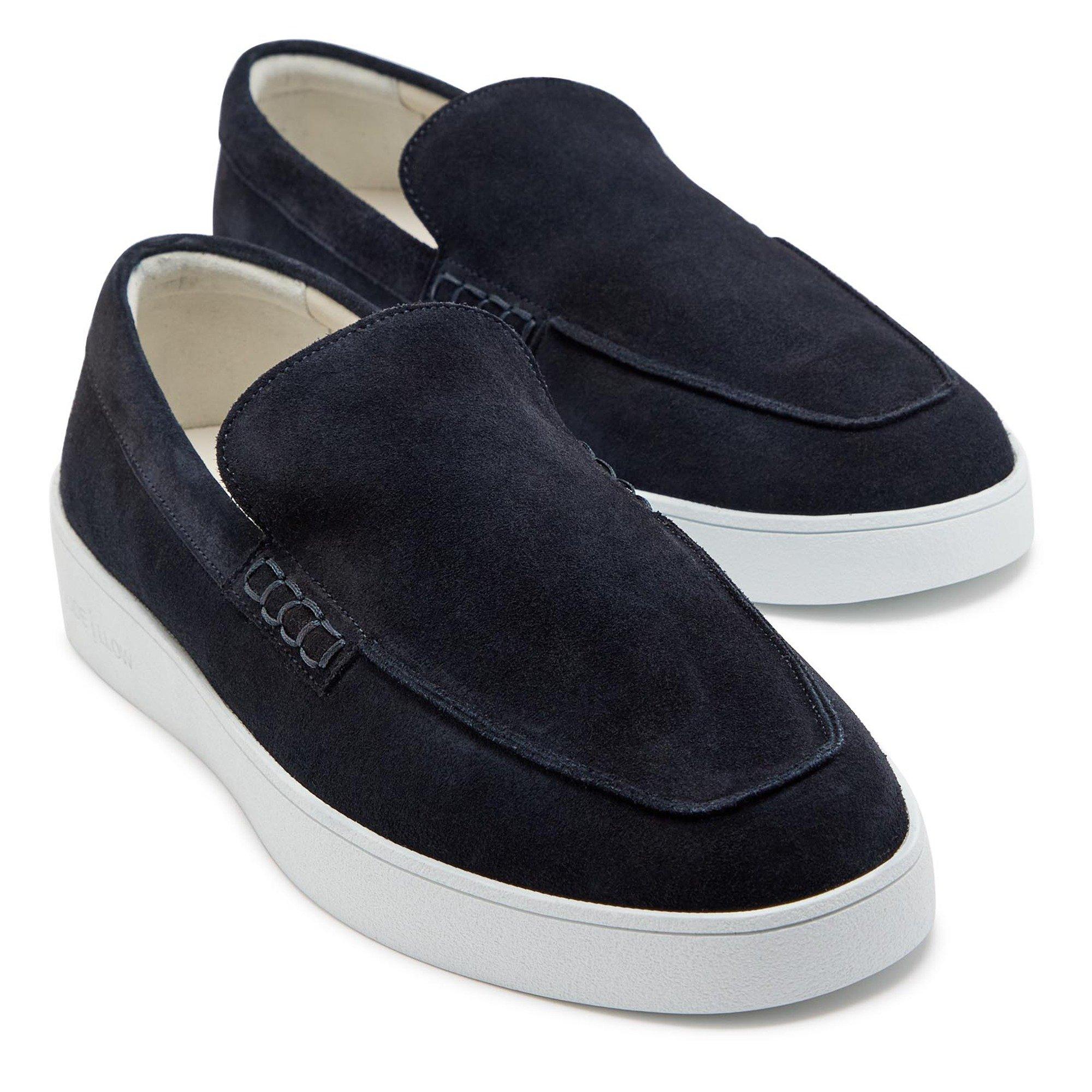 NAVY - Jude Llow - Men's Jacques Suede Slip-On Loafers - 3