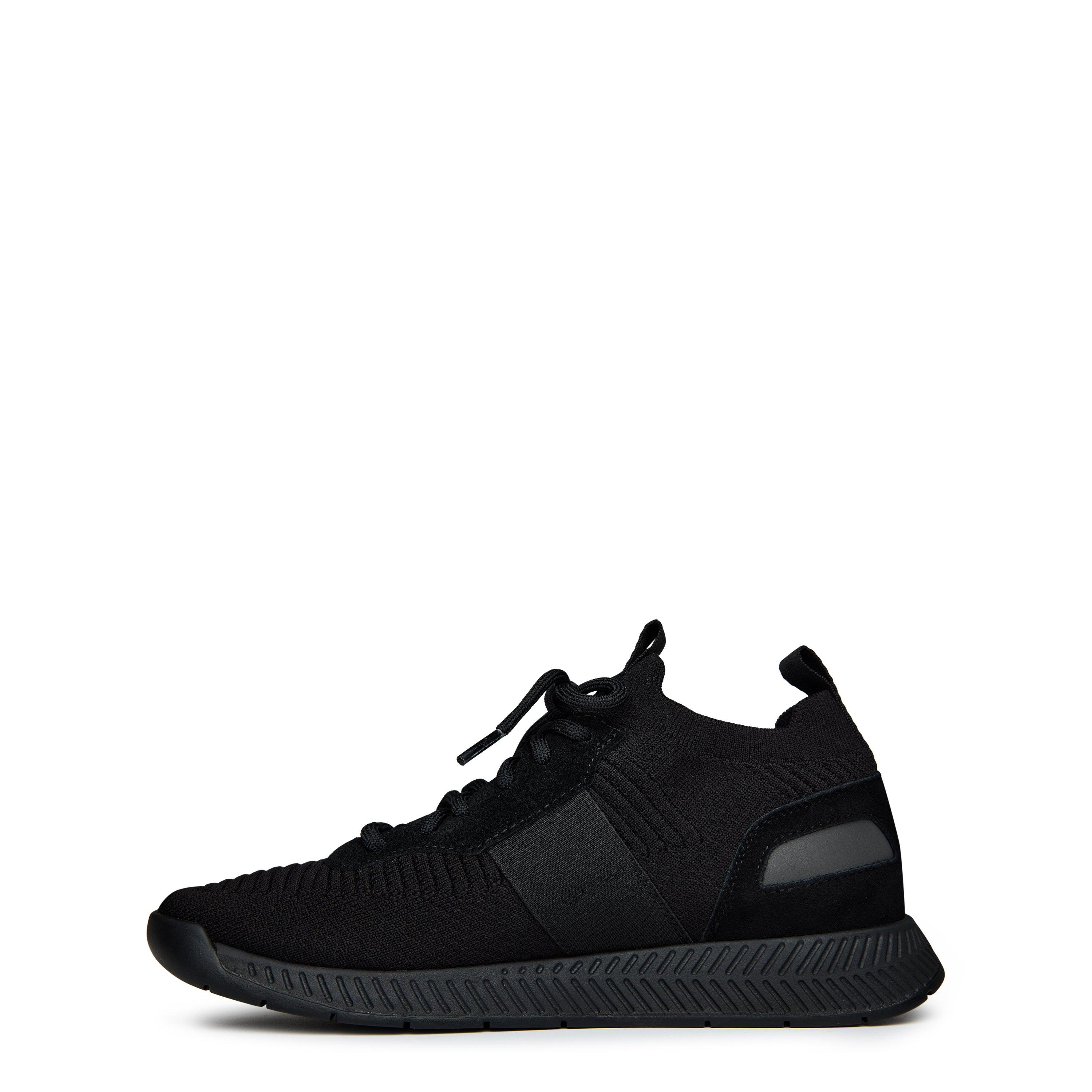 Black 001 - Boss - Men's Titanium Knit Runners, Sock-like Fit - 3