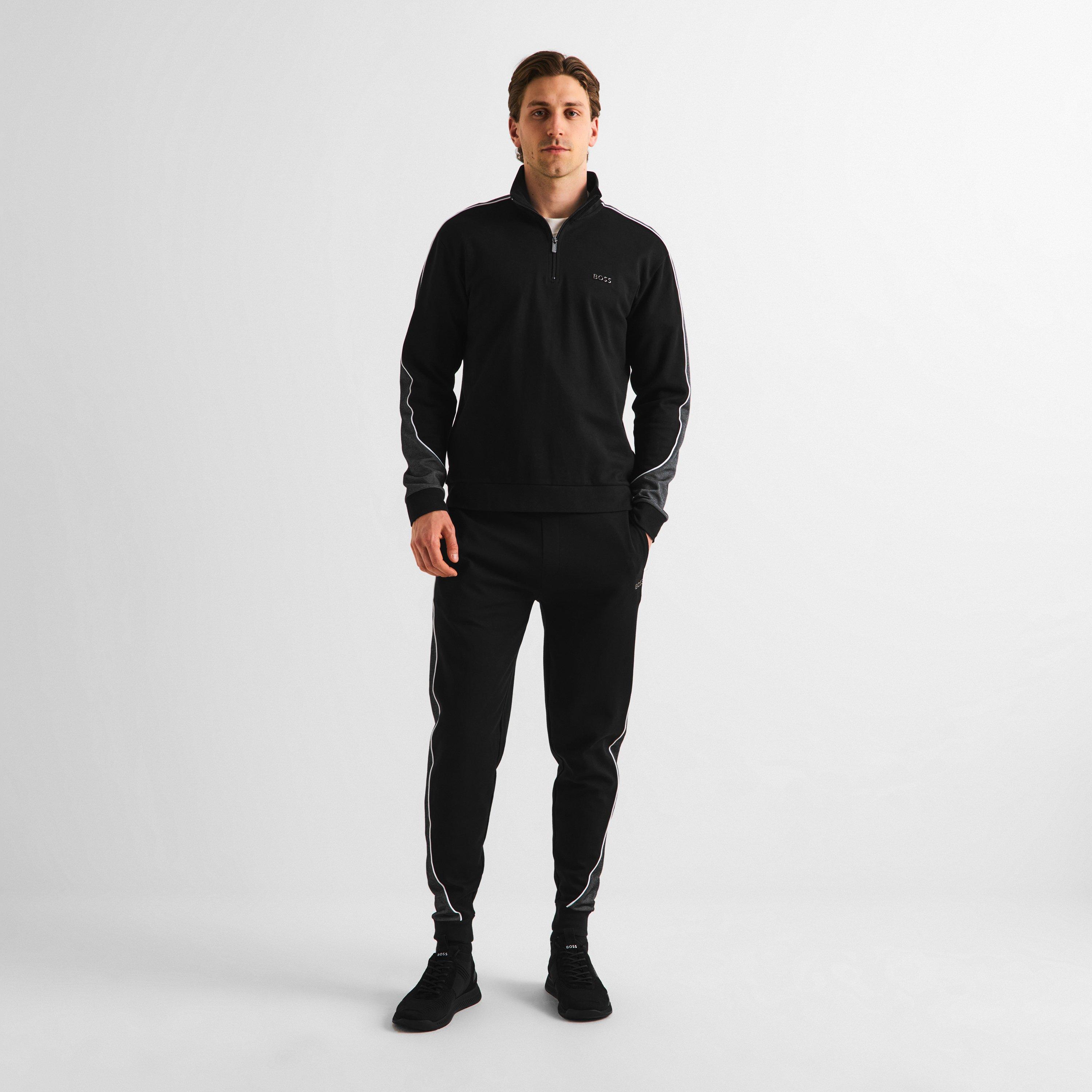 Black 001 - Boss - Mens BOSS Titanium Knit Contemporary Run Trainers - Reflective Details - 6