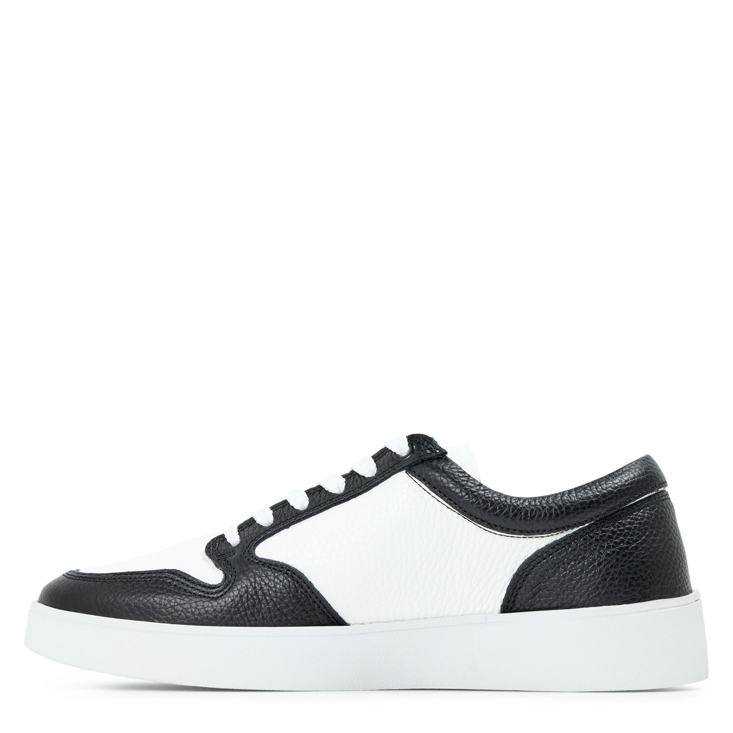 BLACK AND WHITE - Jude Llow - Men's Telier Nubuck Low-Top Trainers - 2