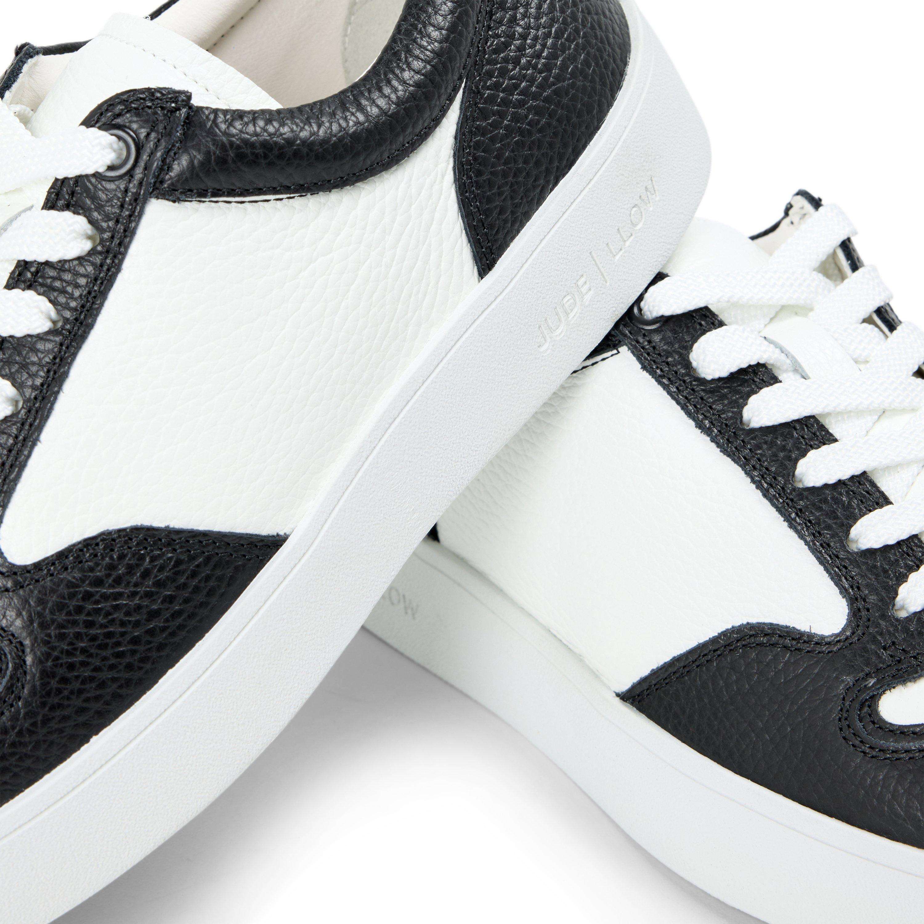 BLACK AND WHITE - Jude Llow - Men's Telier Nubuck Low-Top Trainers - 3