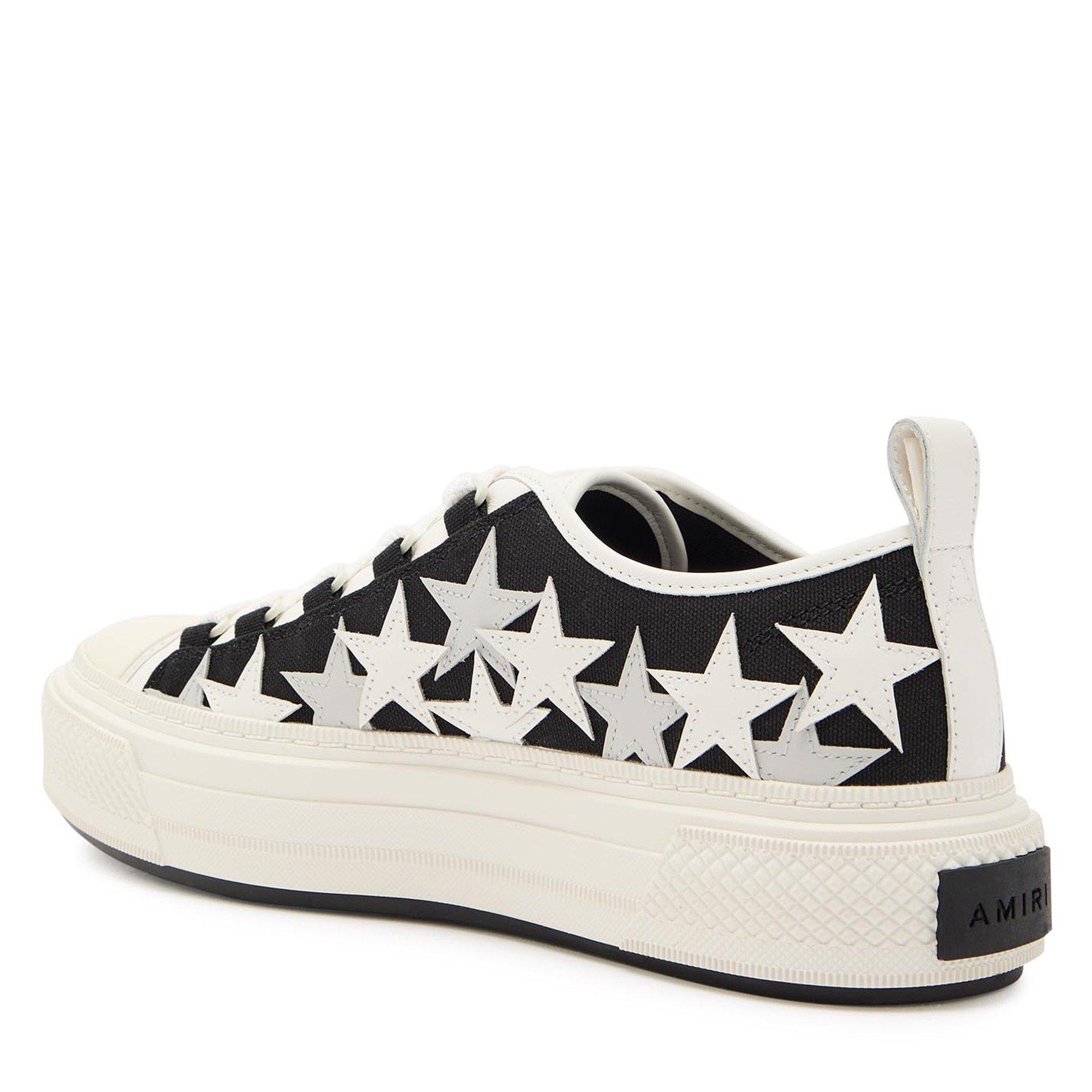 BLACK AND WHITE - Amiri - AMIRI STARS COURT LOW SNKR - 2