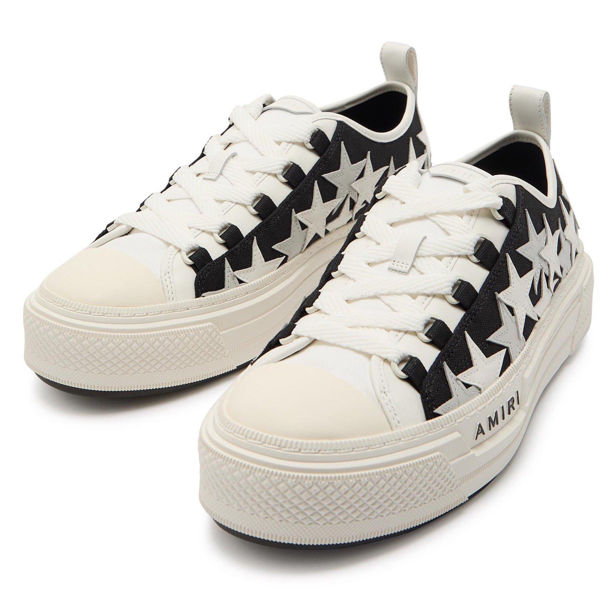 BLACK AND WHITE - Amiri - AMIRI STARS COURT LOW SNKR - 3