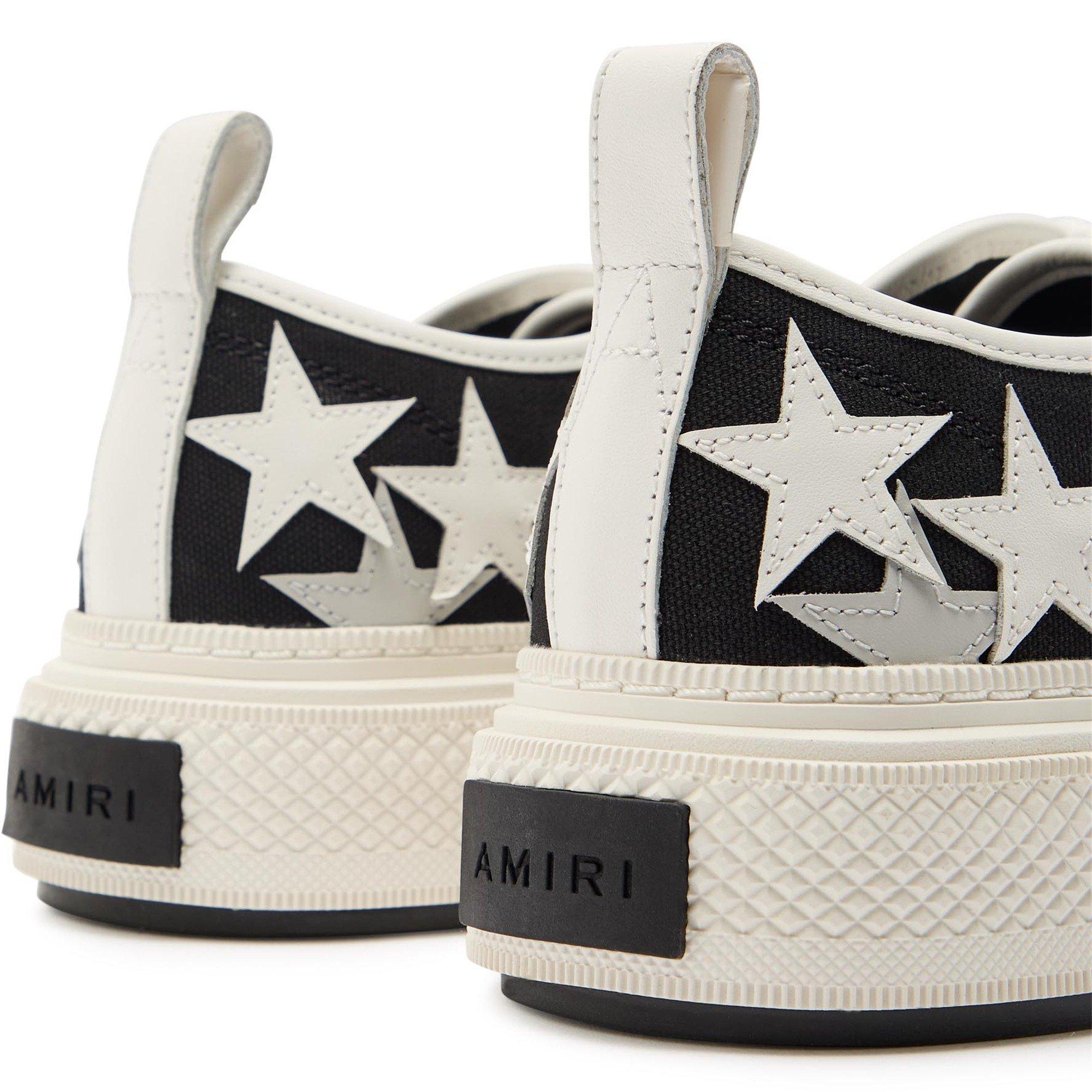 BLACK AND WHITE - Amiri - AMIRI STARS COURT LOW SNKR - 4