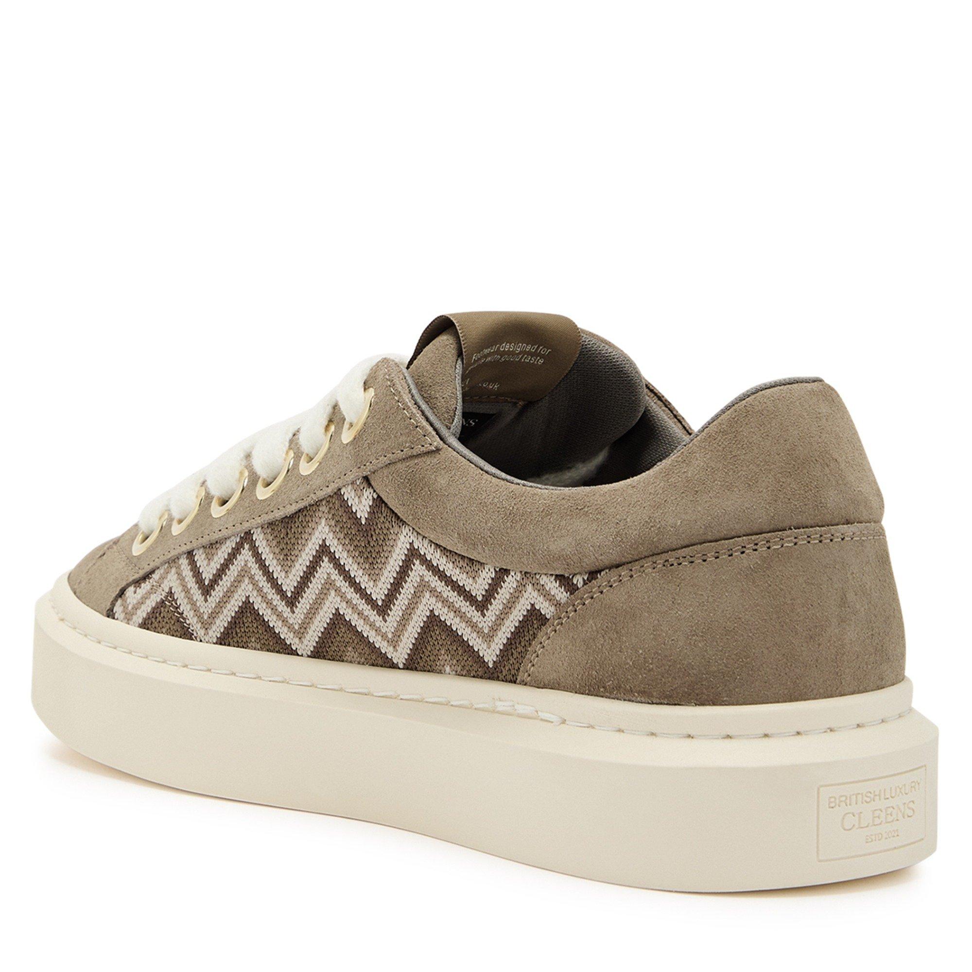 BEIGE - Cleens - Men's ACE Suede Low-Top Trainers - 2