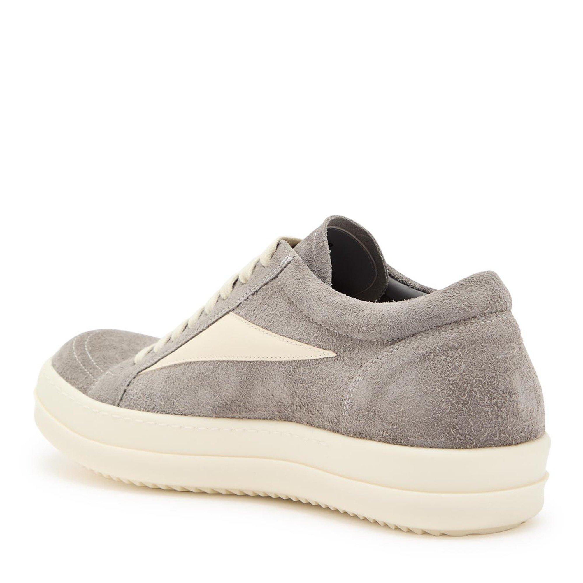 GREY AND OTHER - Rick Owens - Men's Vintage Suede Low-Top Trainers - 2